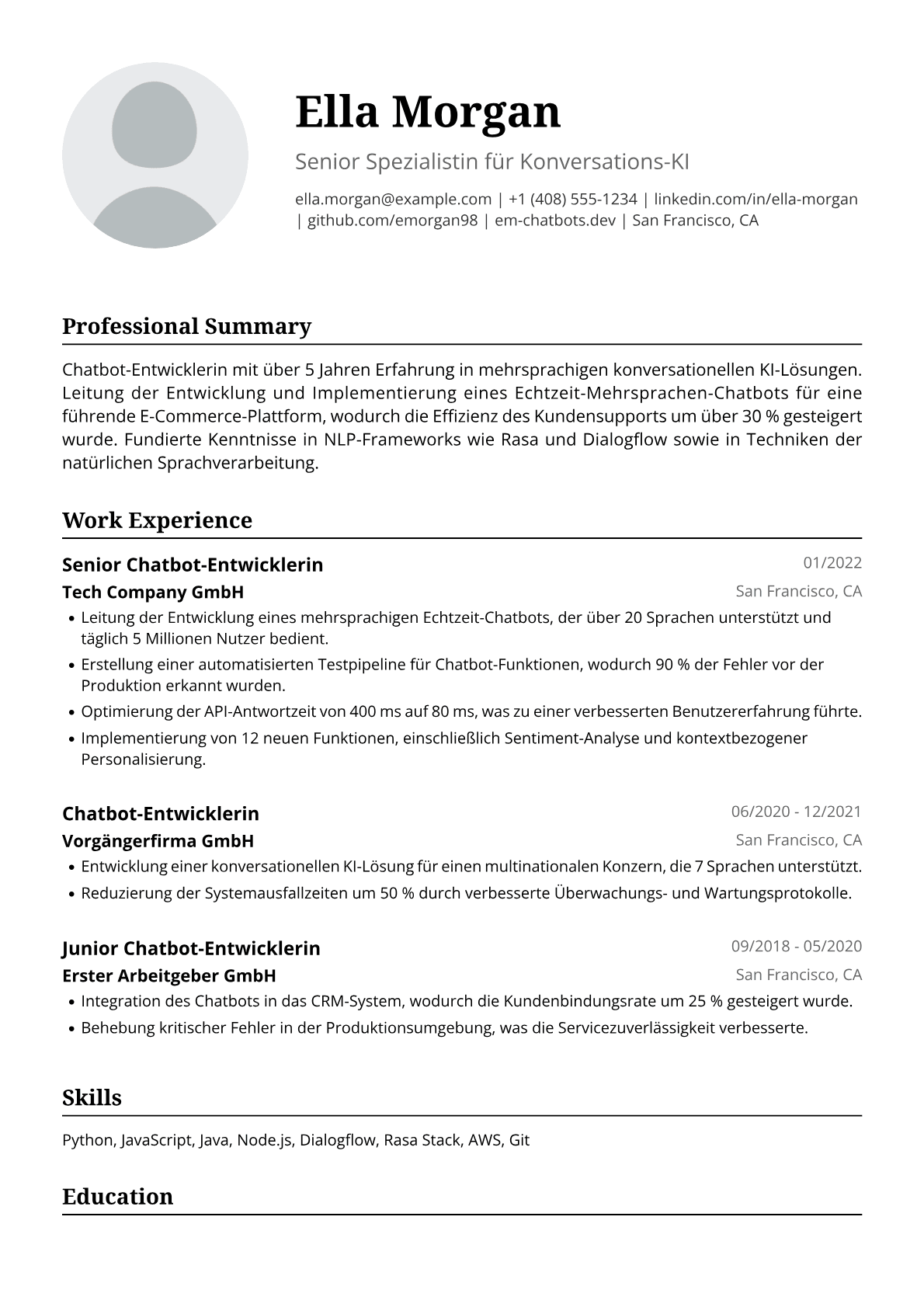 Chatbot-Entwicklerin
