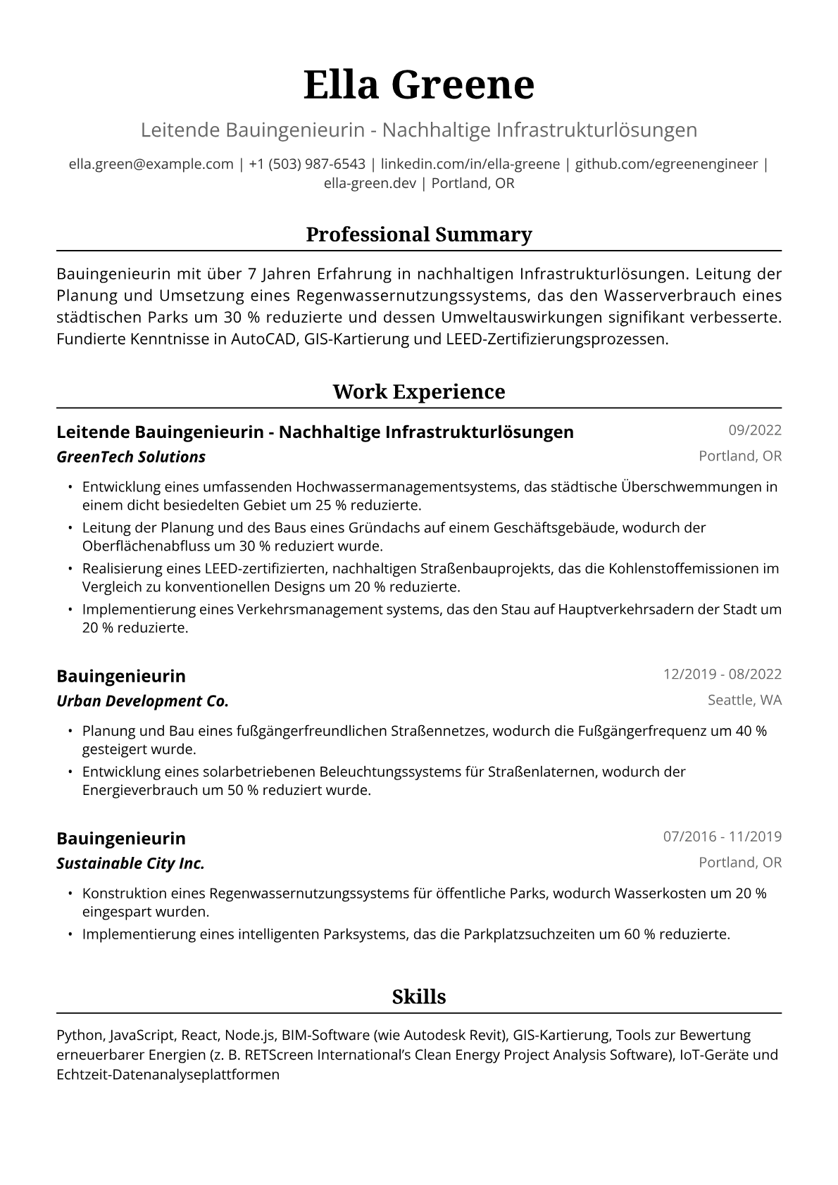 Bauingenieurin Projektleitung