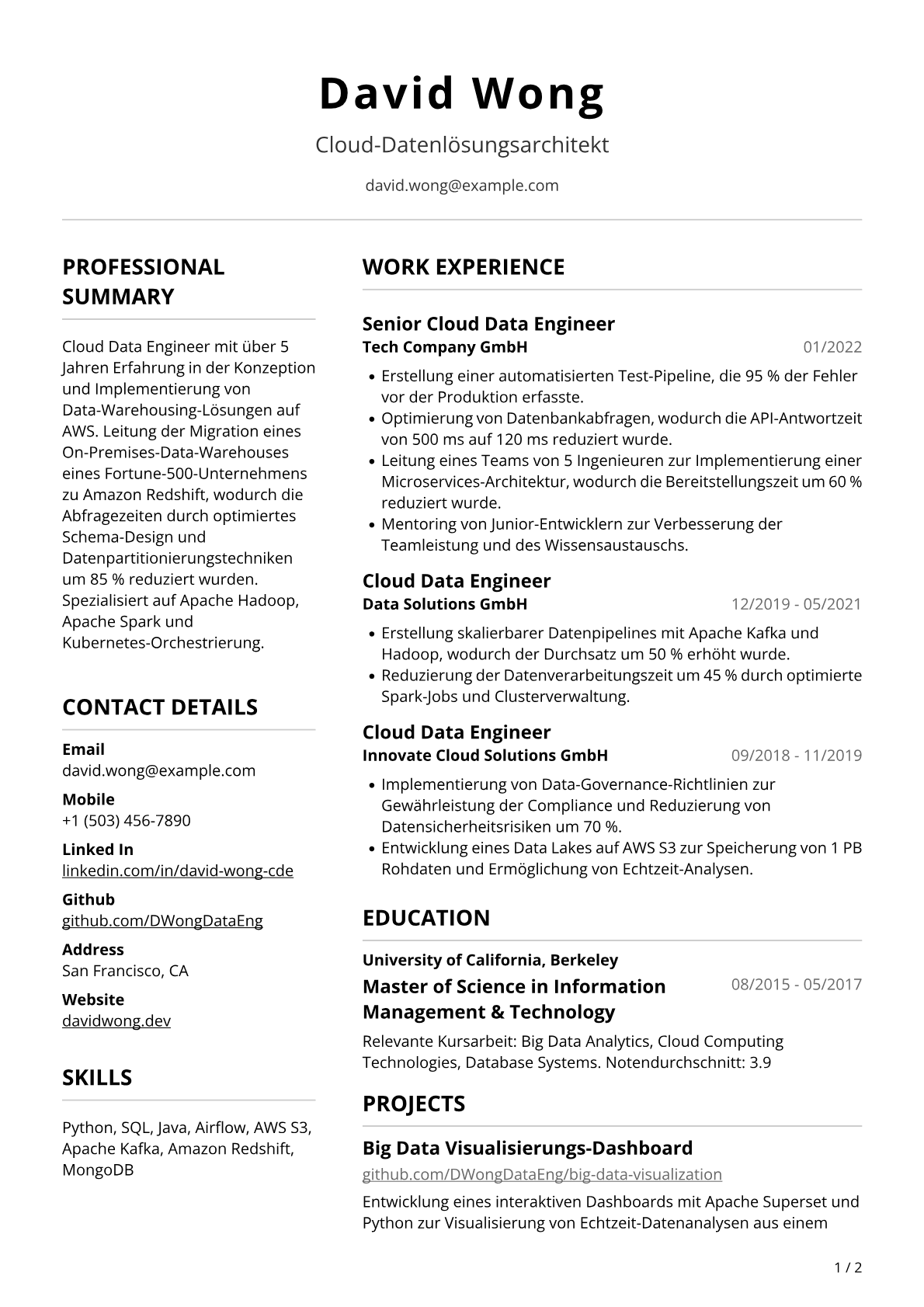 Cloud-Dateningenieur