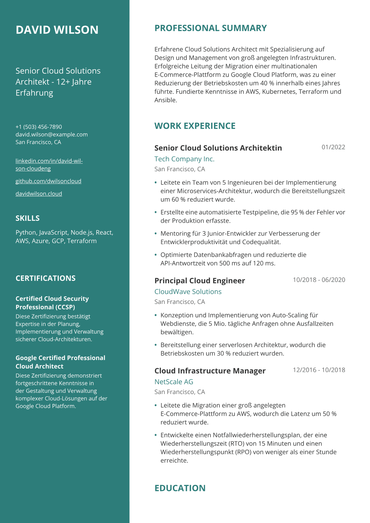 Cloud-Infrastruktur-Ingenieurin