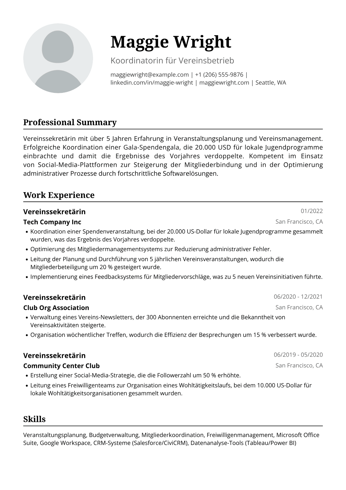 Vereinssekretärin