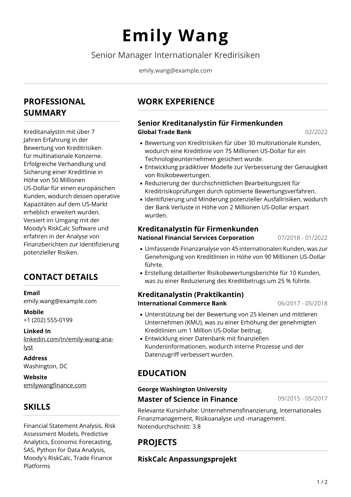 Kreditanalyst Firmenkunden