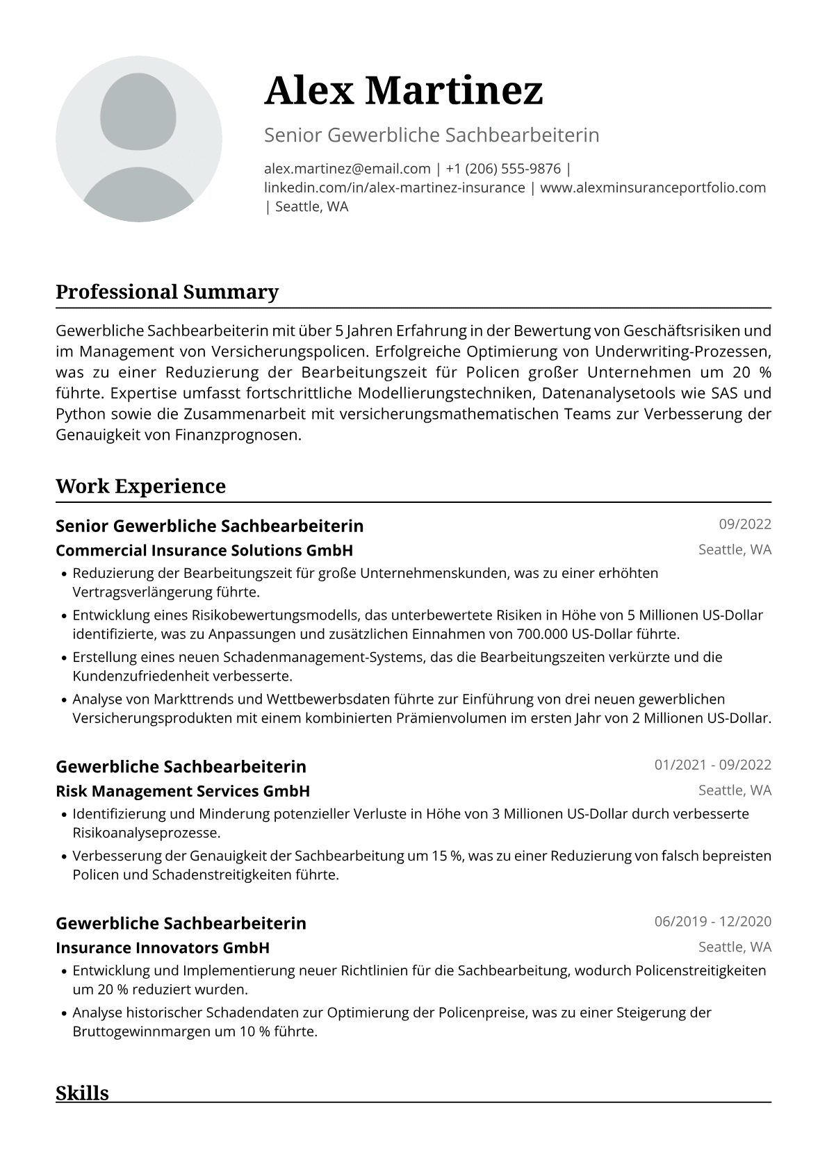 Gewerbliche Underwriterin