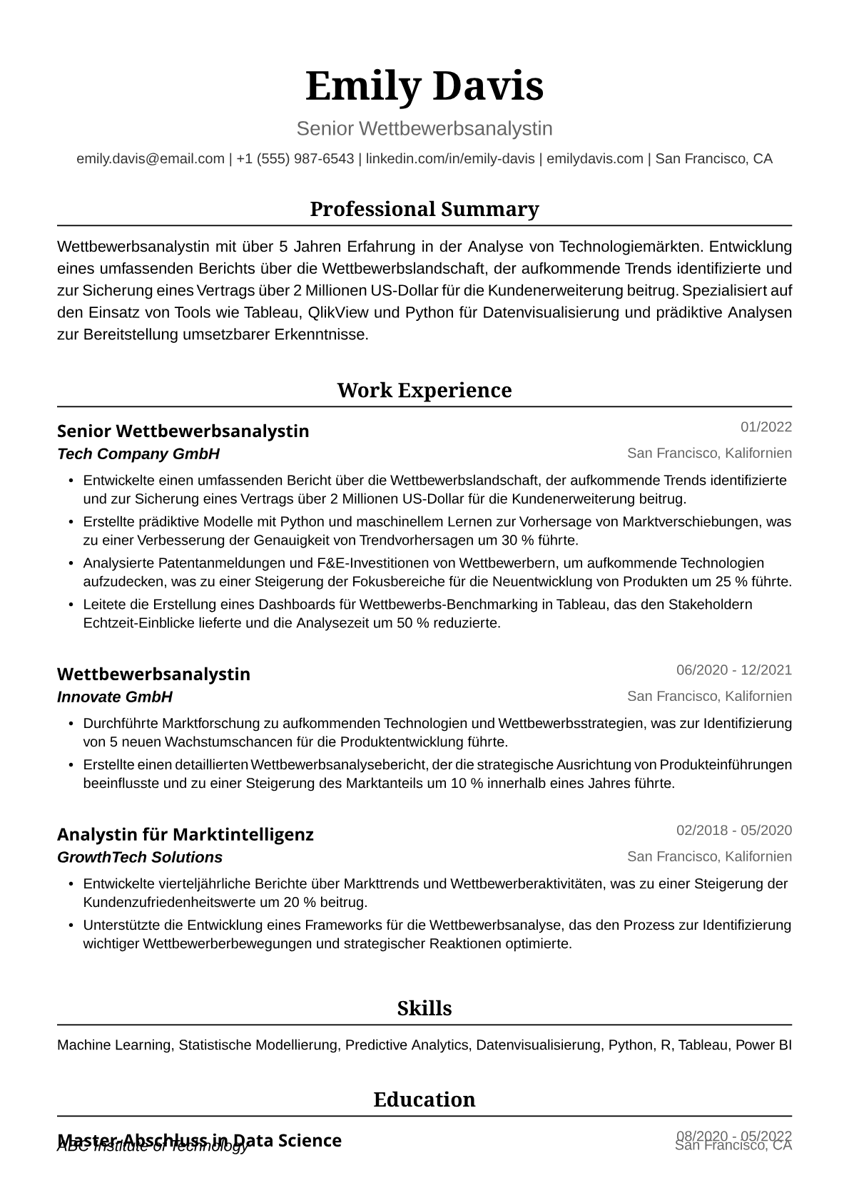 Wettbewerbsanalystin