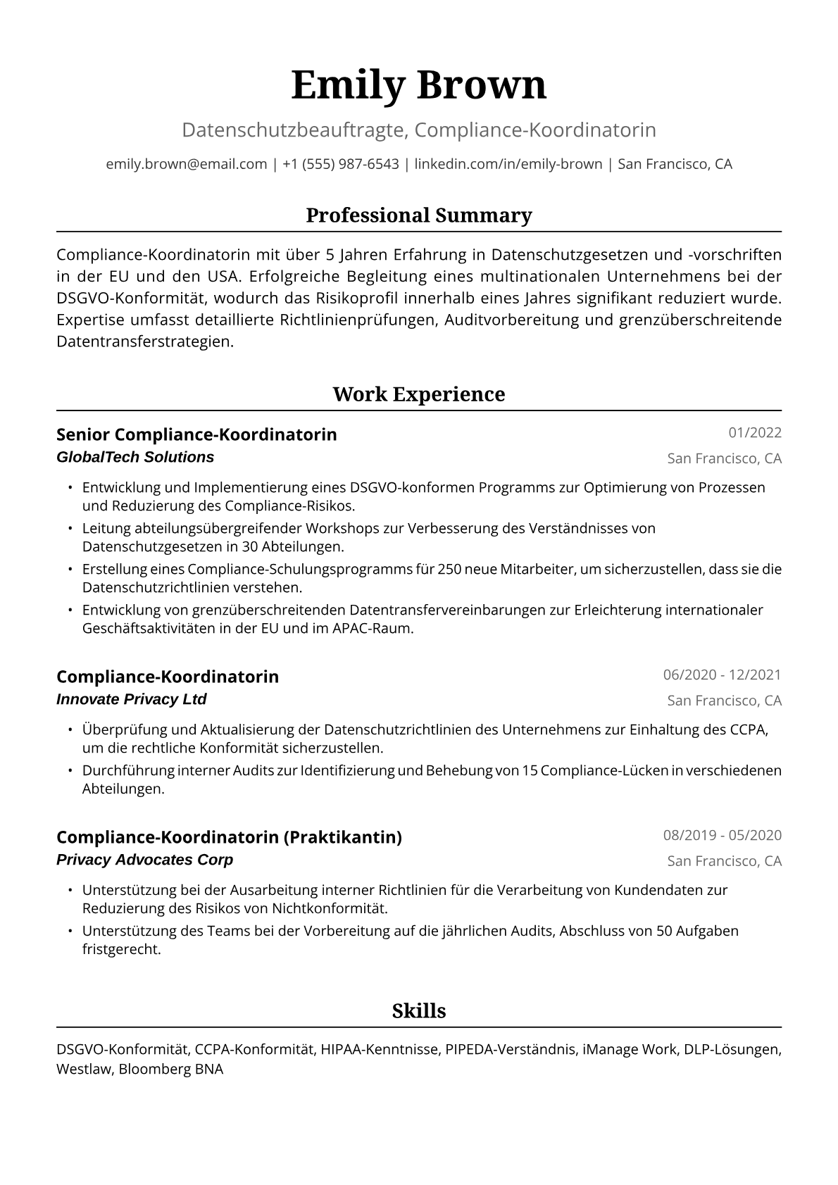 Compliance-Koordinatorin