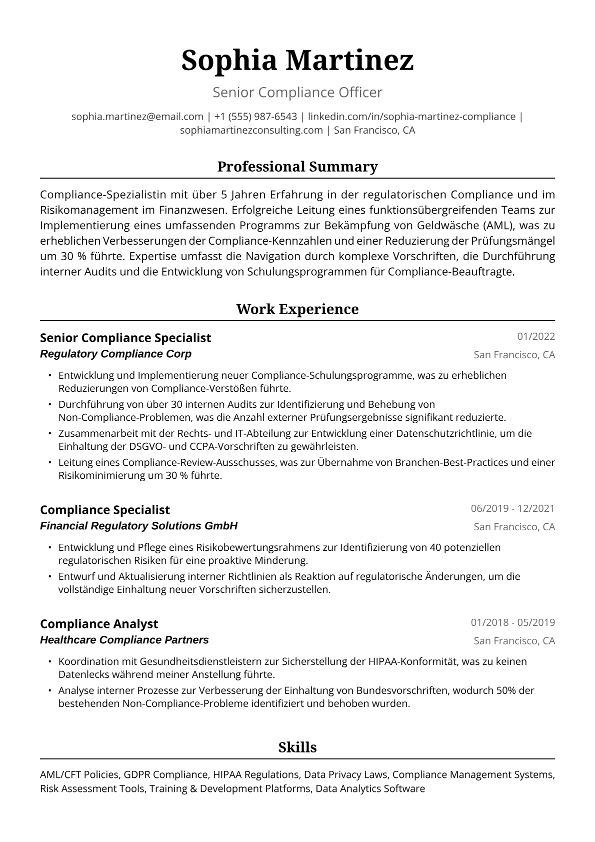Compliance-Spezialistin