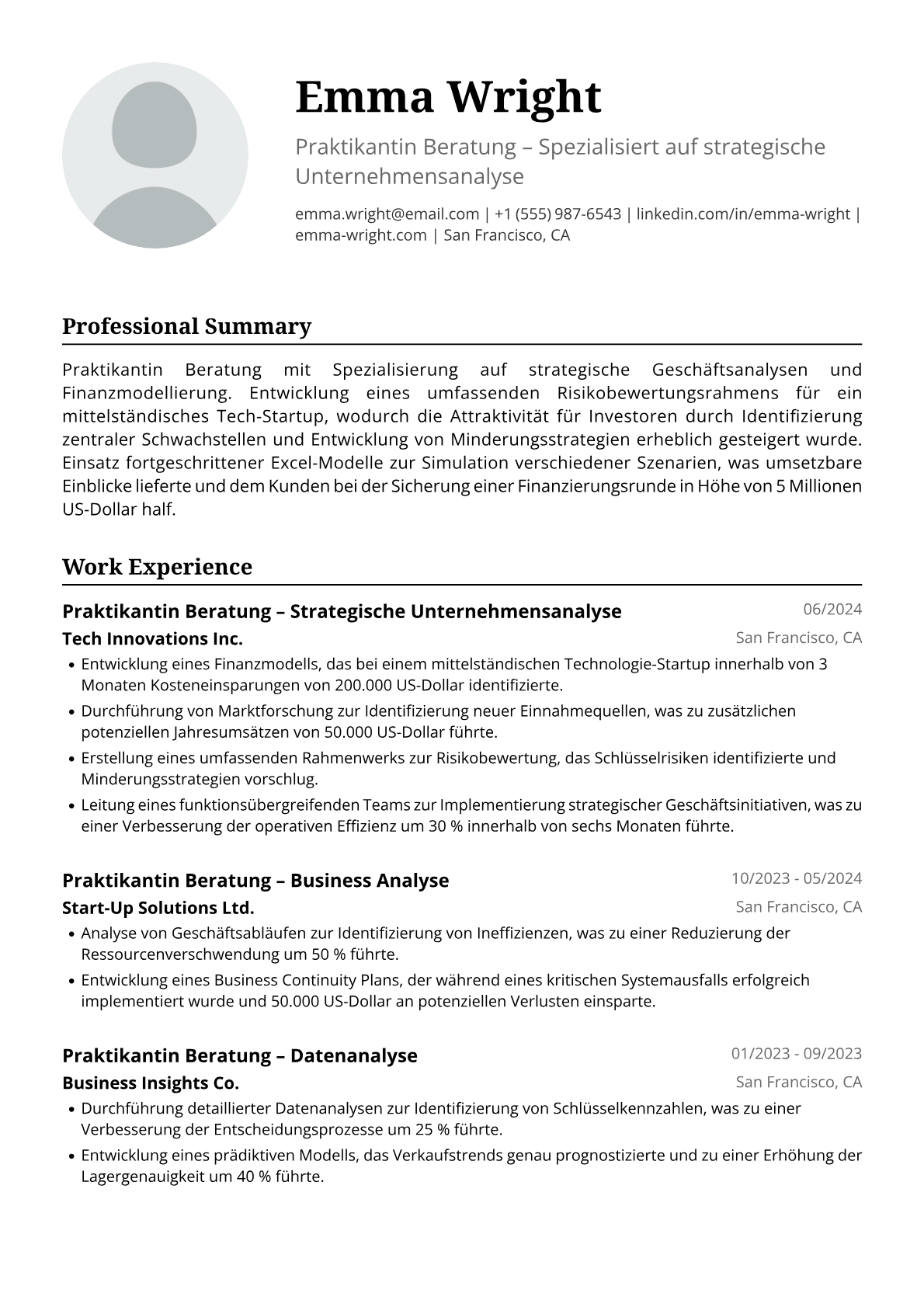 Praktikantin Beratung