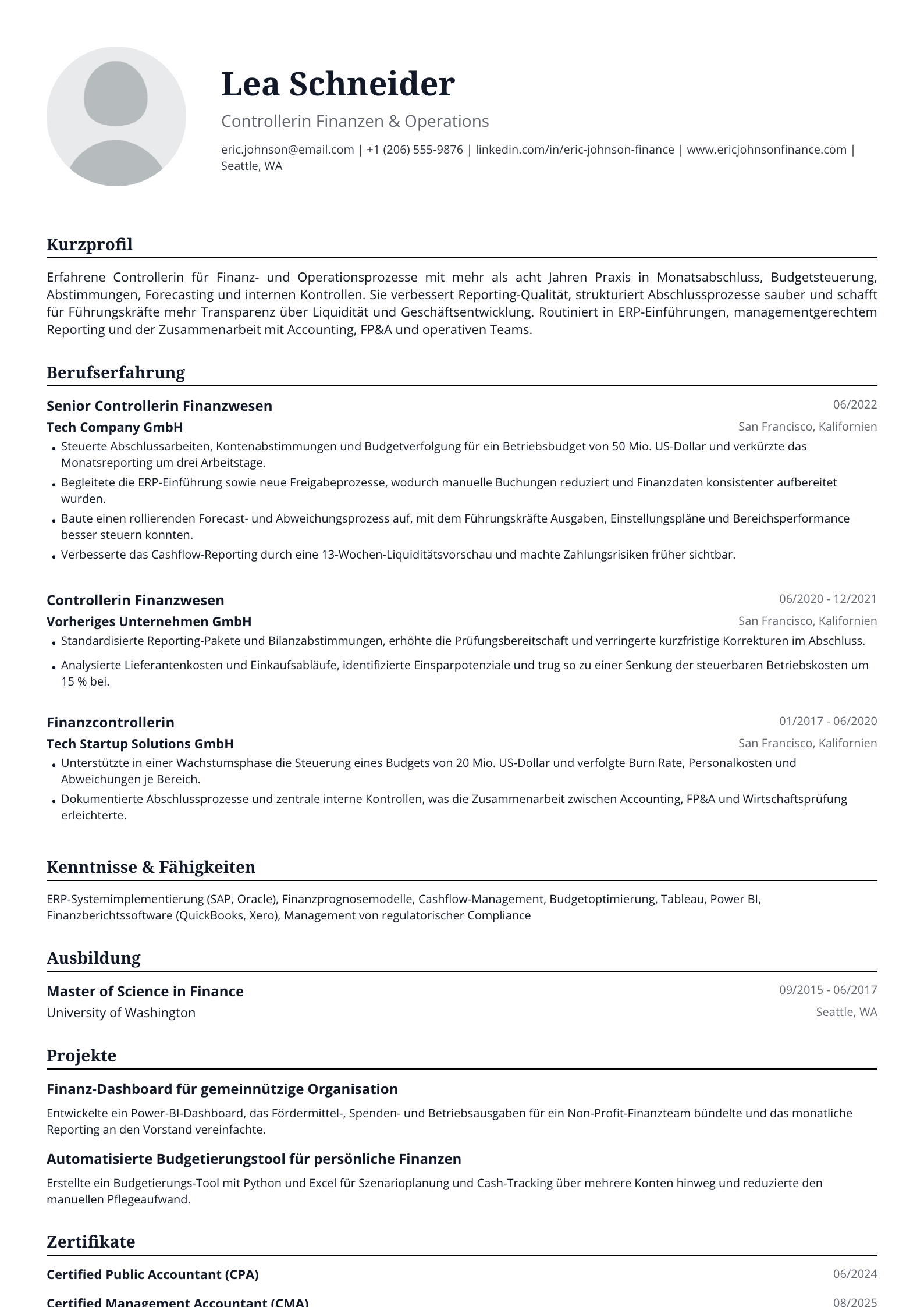Controllerin Finanzen & Operations
