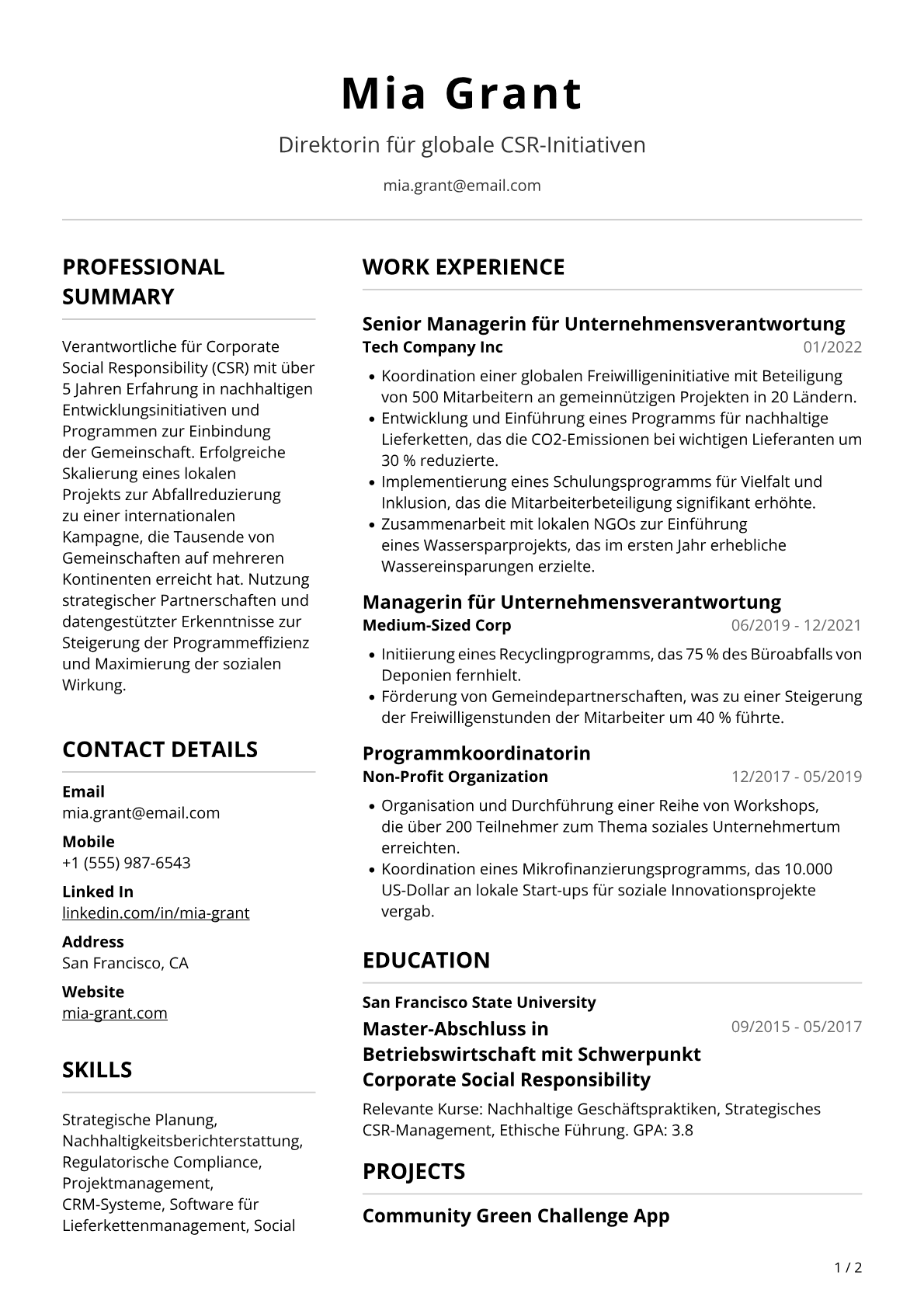 CSR-Managerin