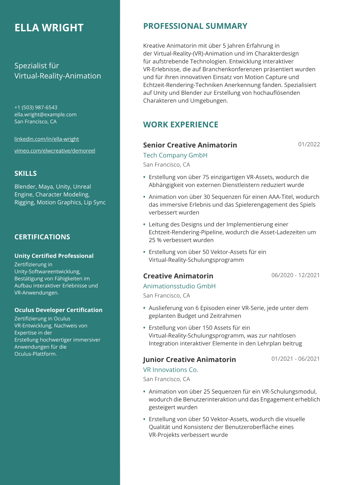 Kreative Animatorin