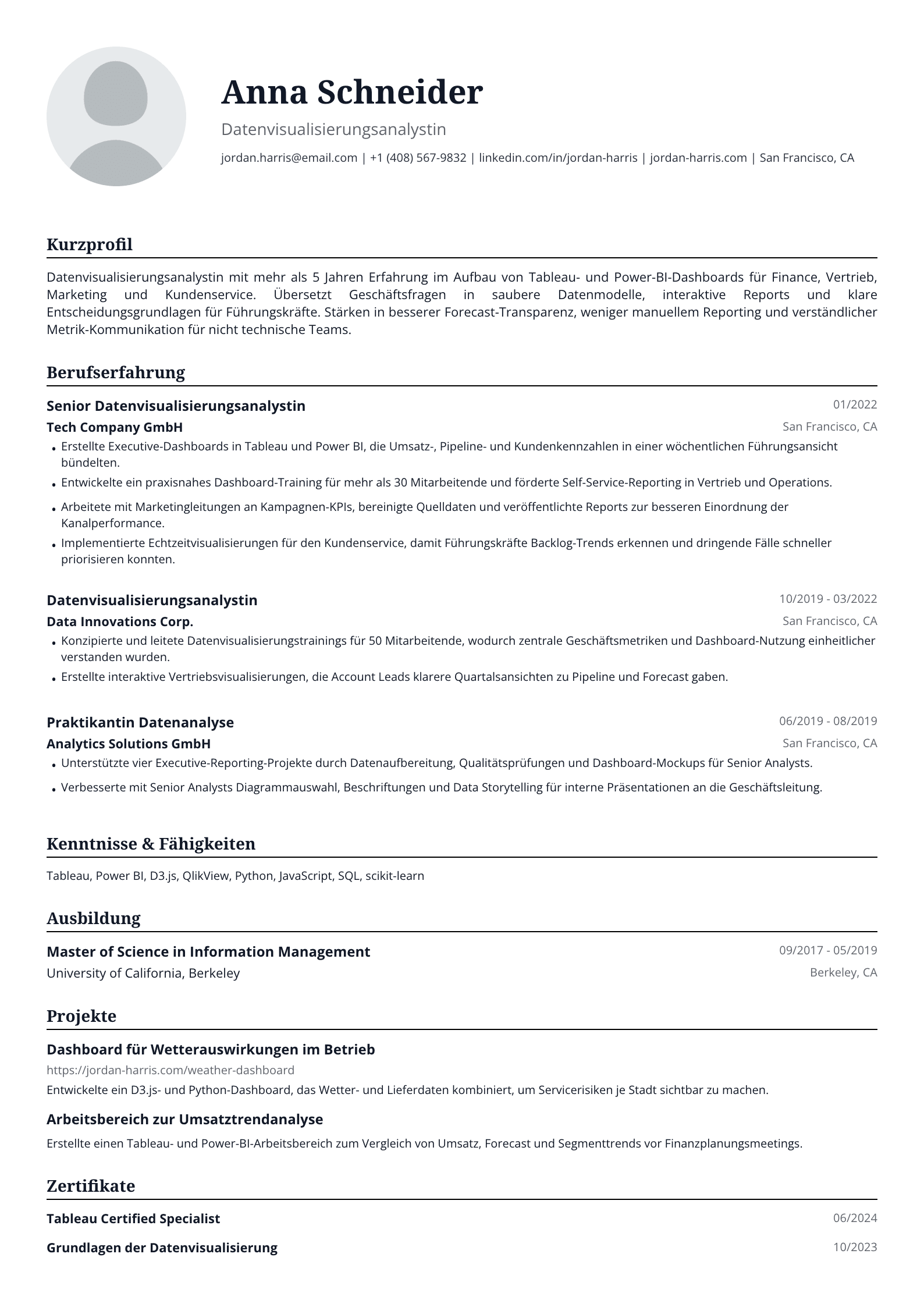 Datenvisualisierungsanalystin