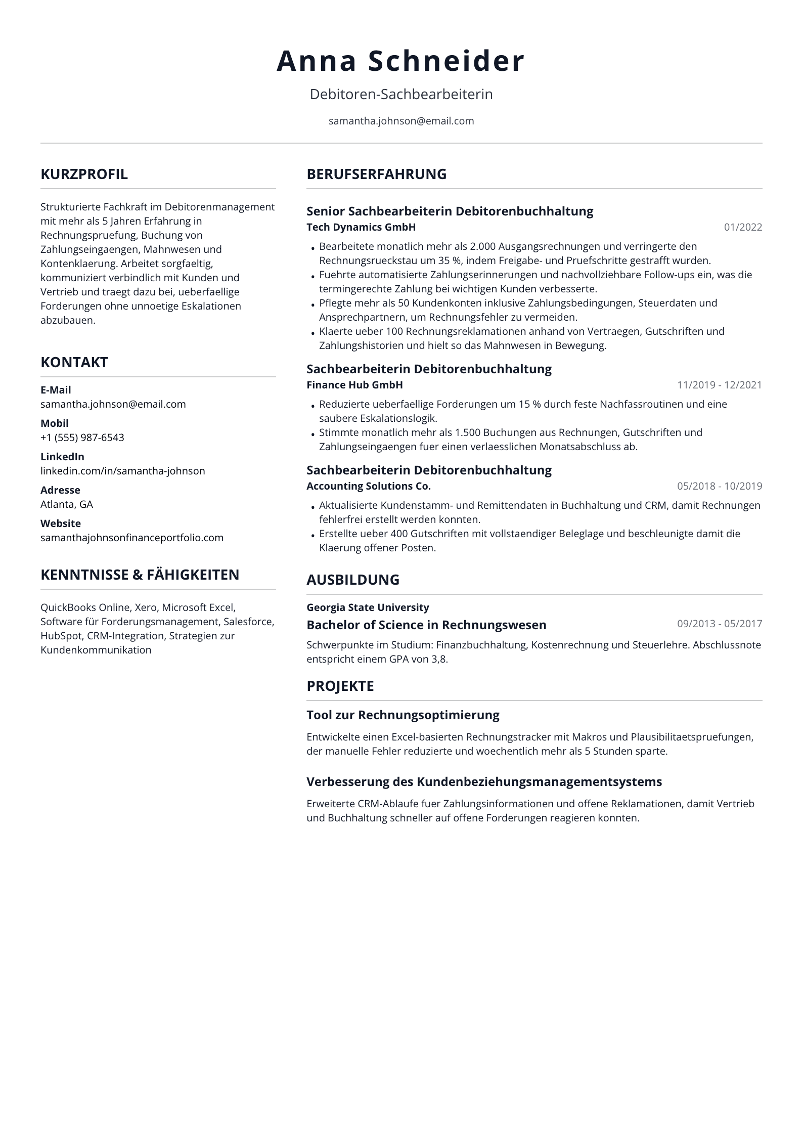 Debitoren-Sachbearbeiterin