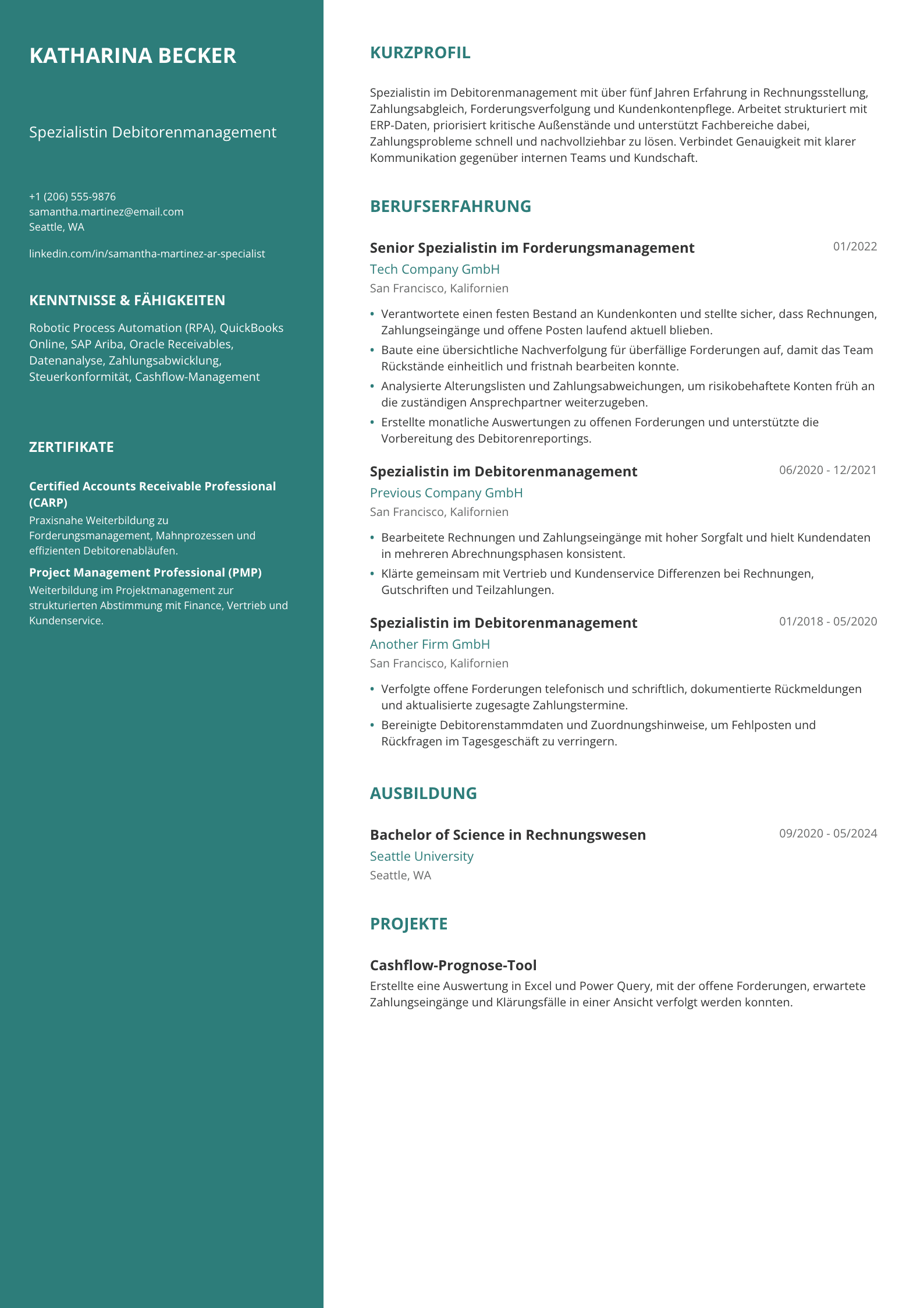 Spezialistin Debitorenmanagement