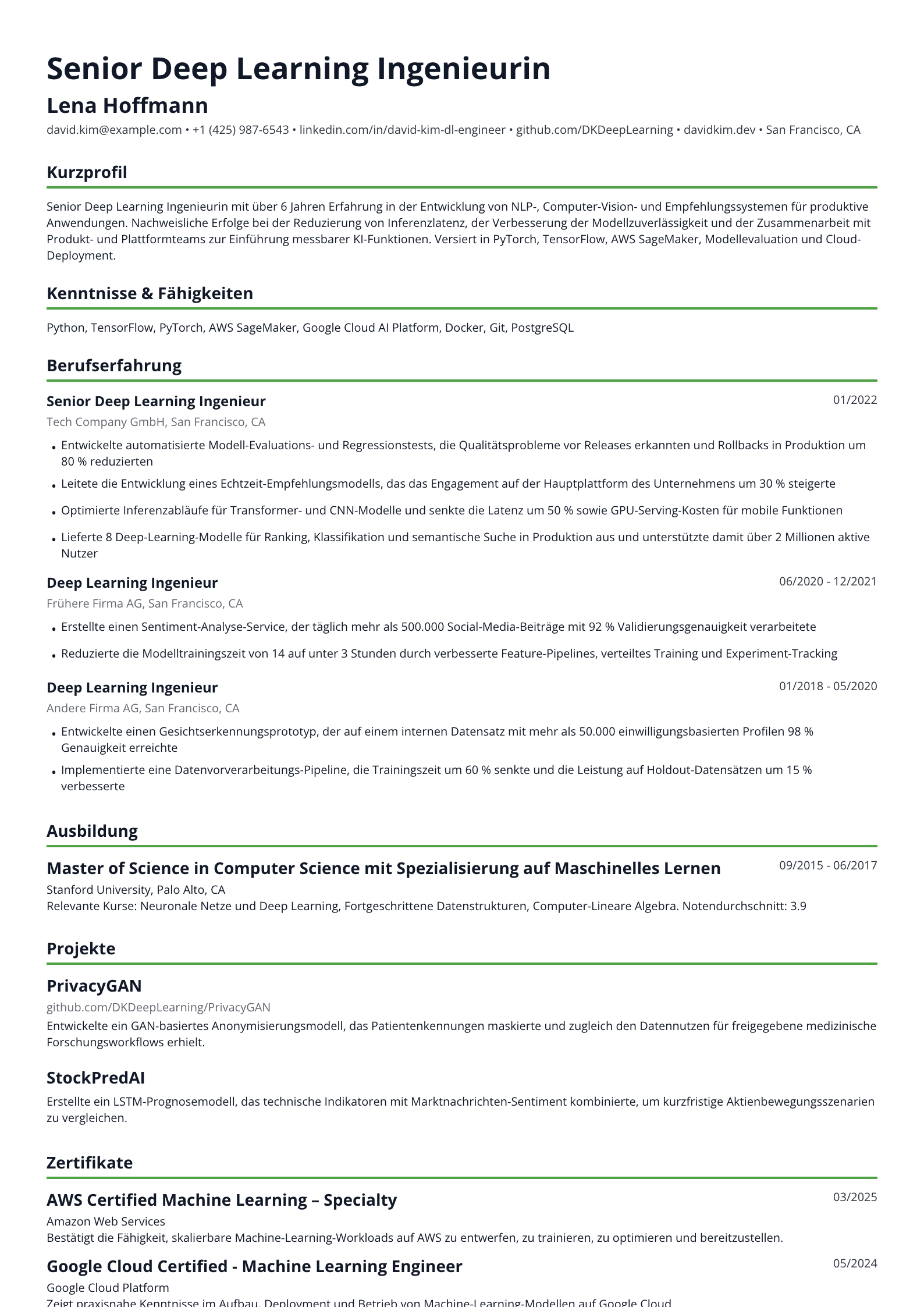 Deep Learning Ingenieurin