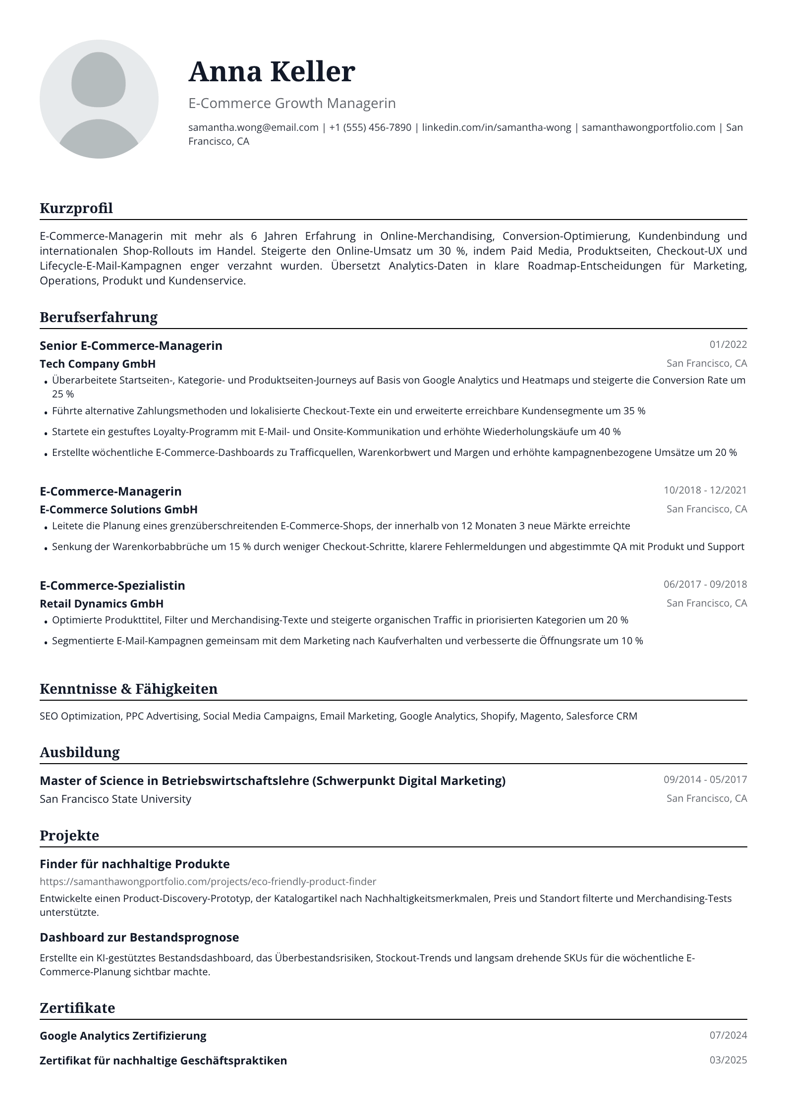 E-Commerce-Managerin