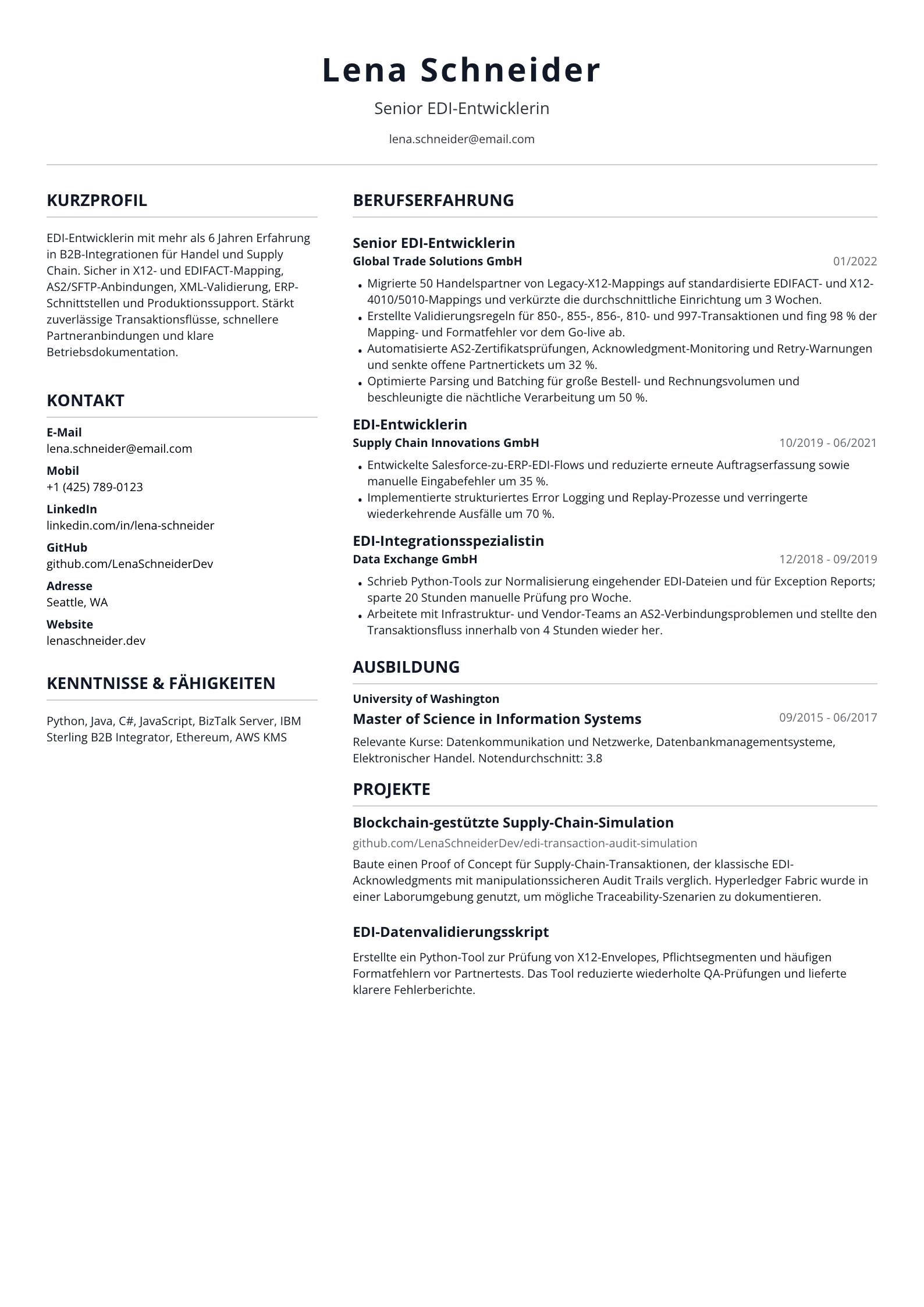EDI-Entwicklerin