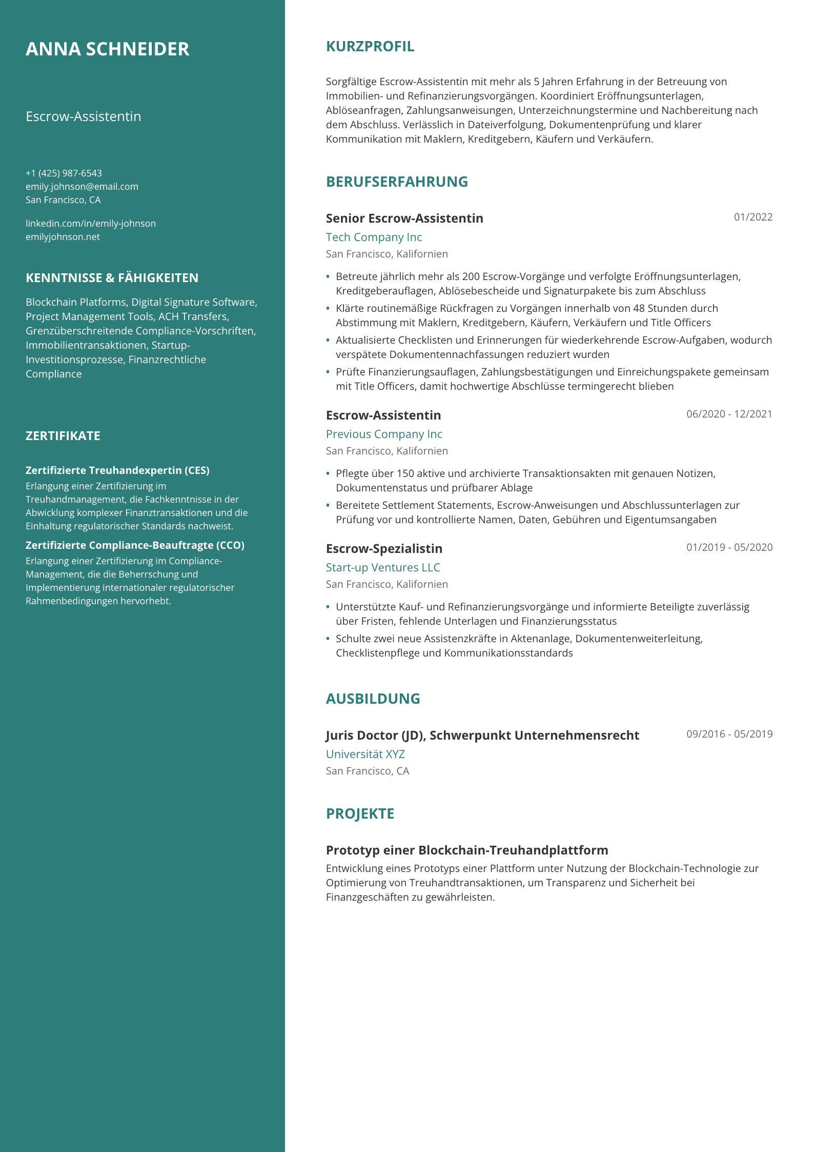 Escrow-Assistentin