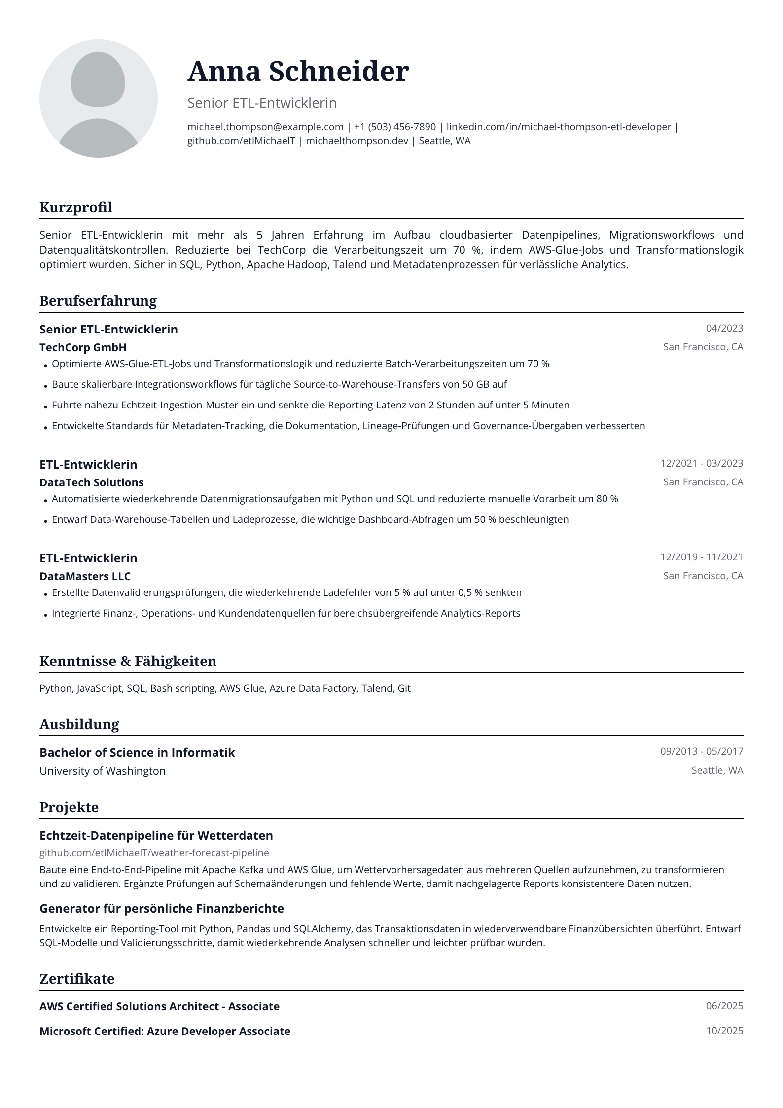 ETL-Entwicklerin