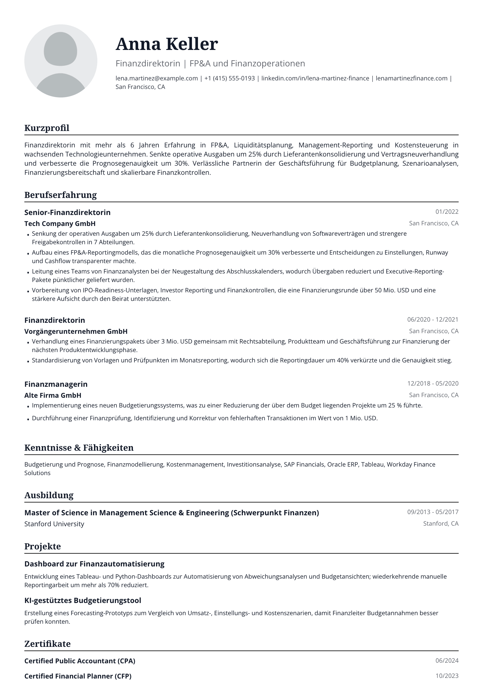 Finanzdirektorin