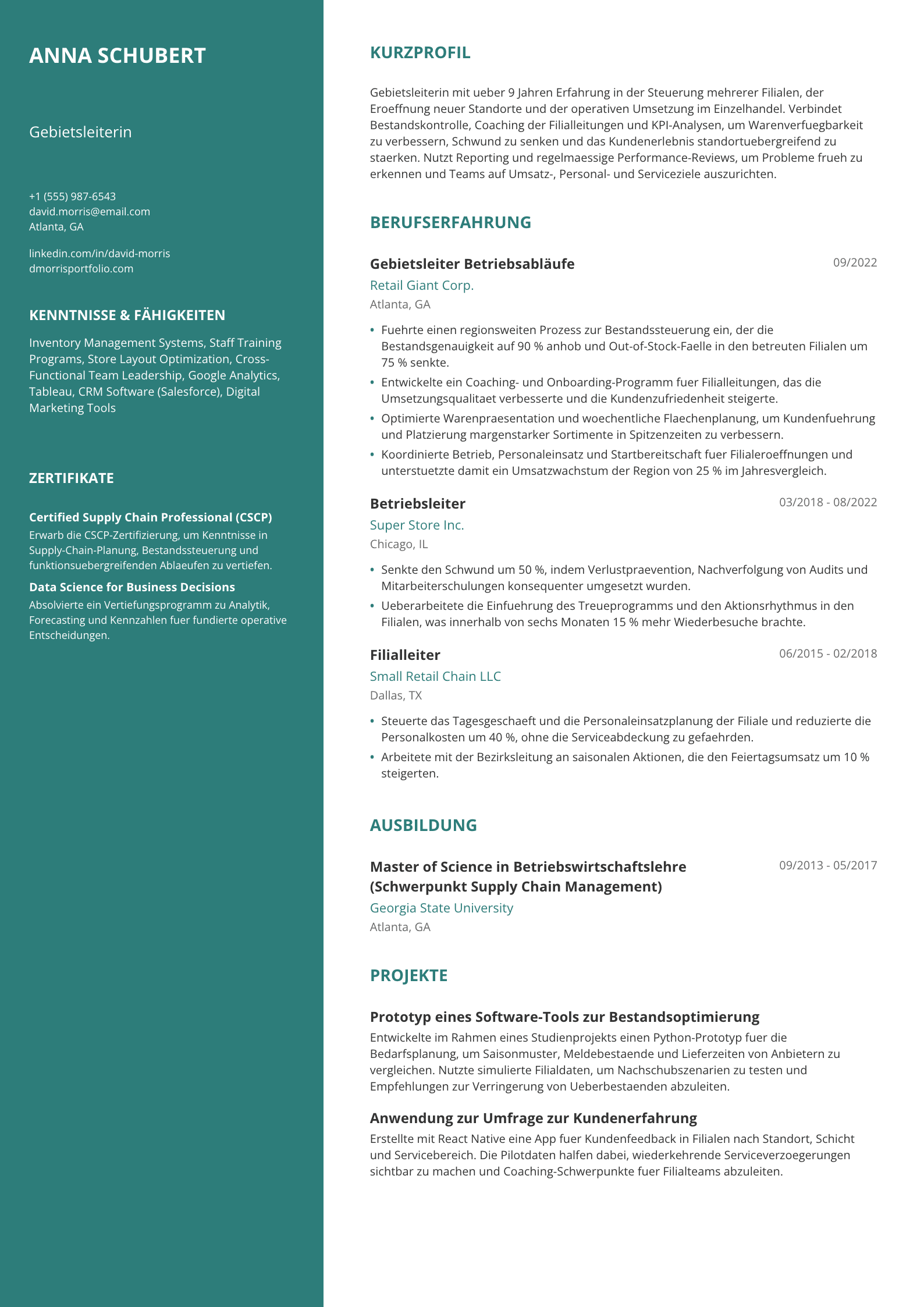 Gebietsleiterin