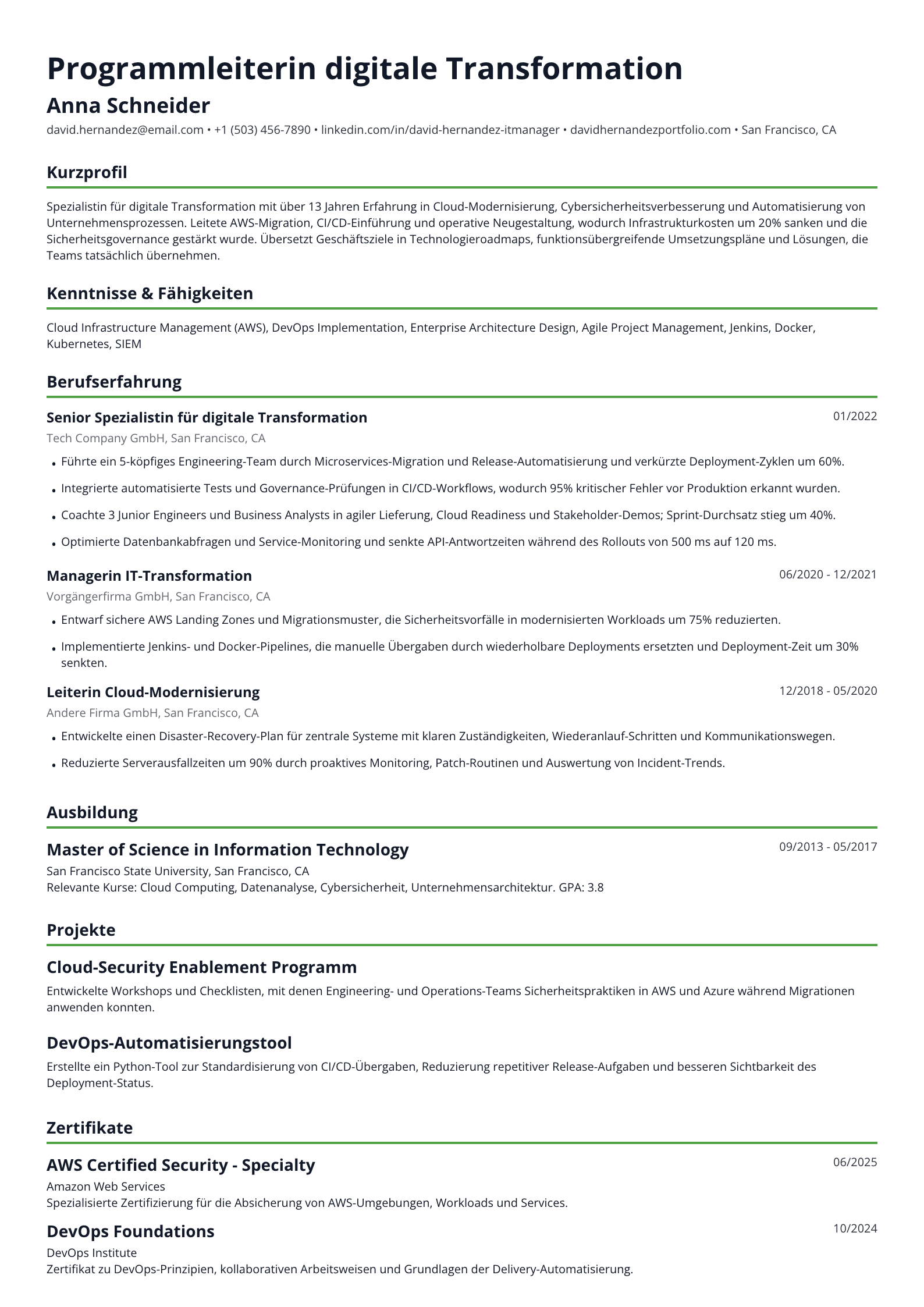 Spezialistin für digitale Transformation