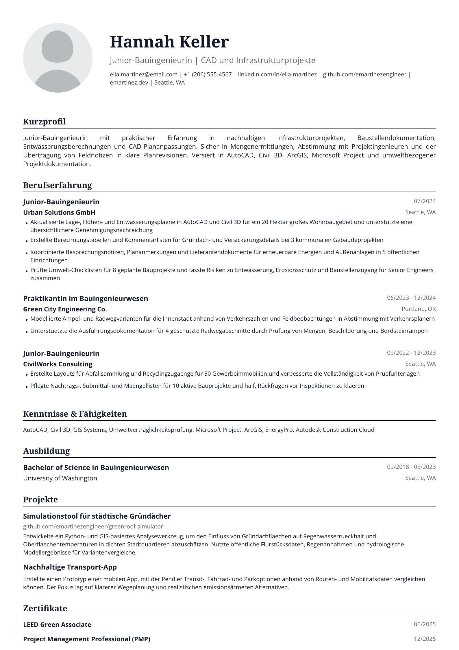 Junior-Bauingenieurin