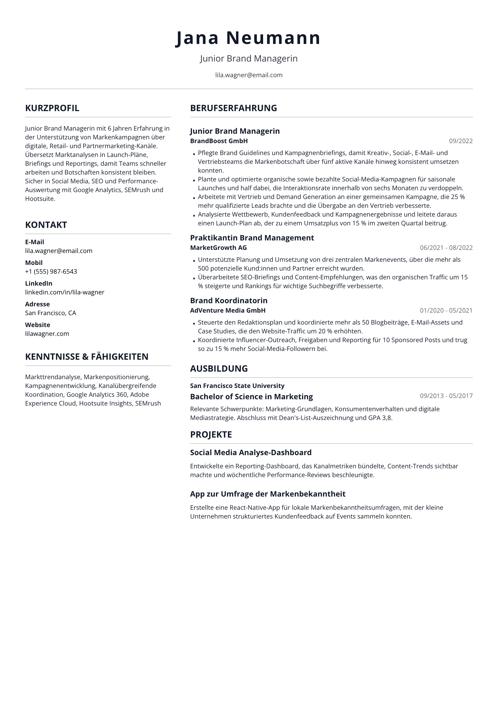 Junior Brand Managerin