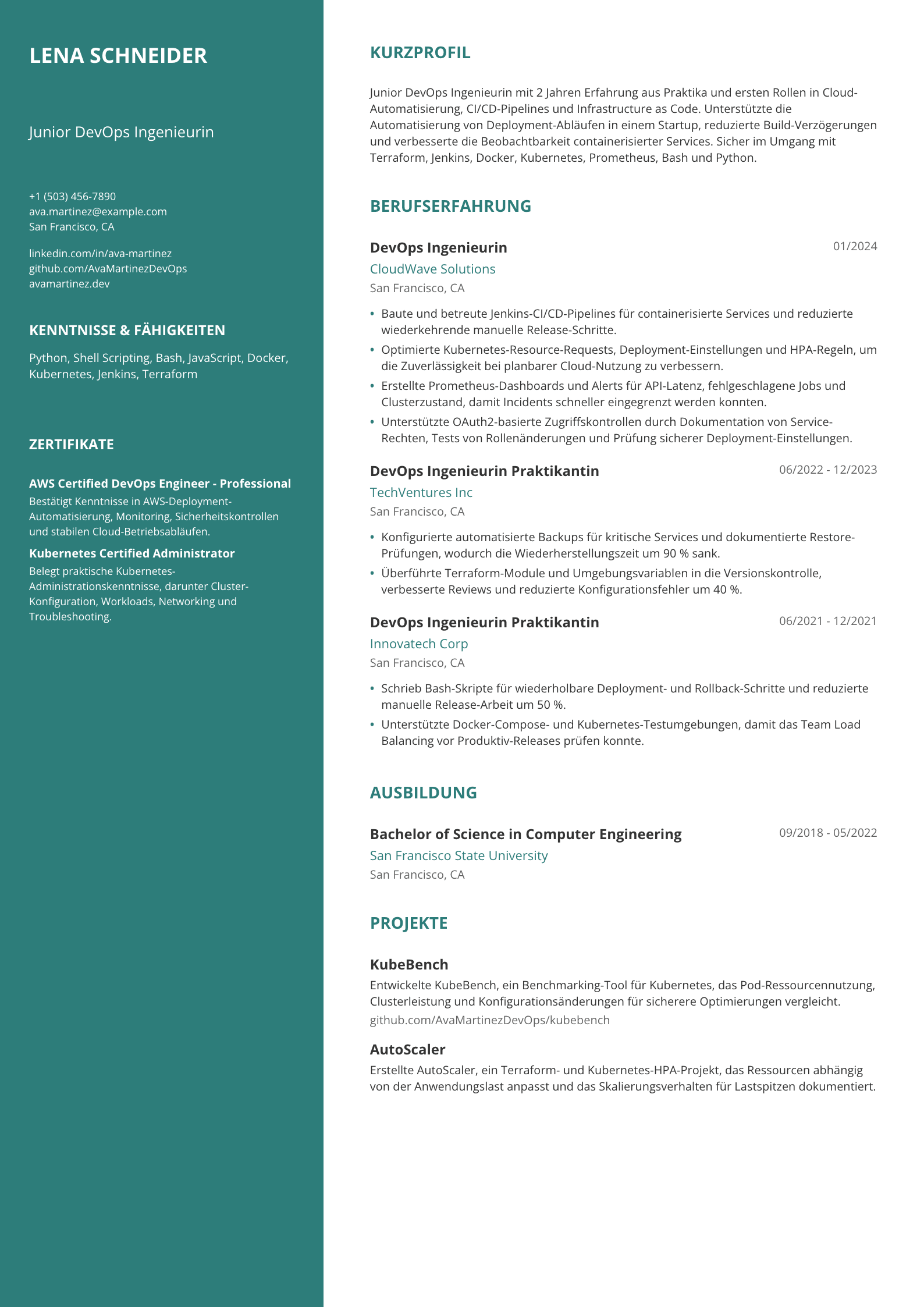 Junior DevOps Ingenieurin