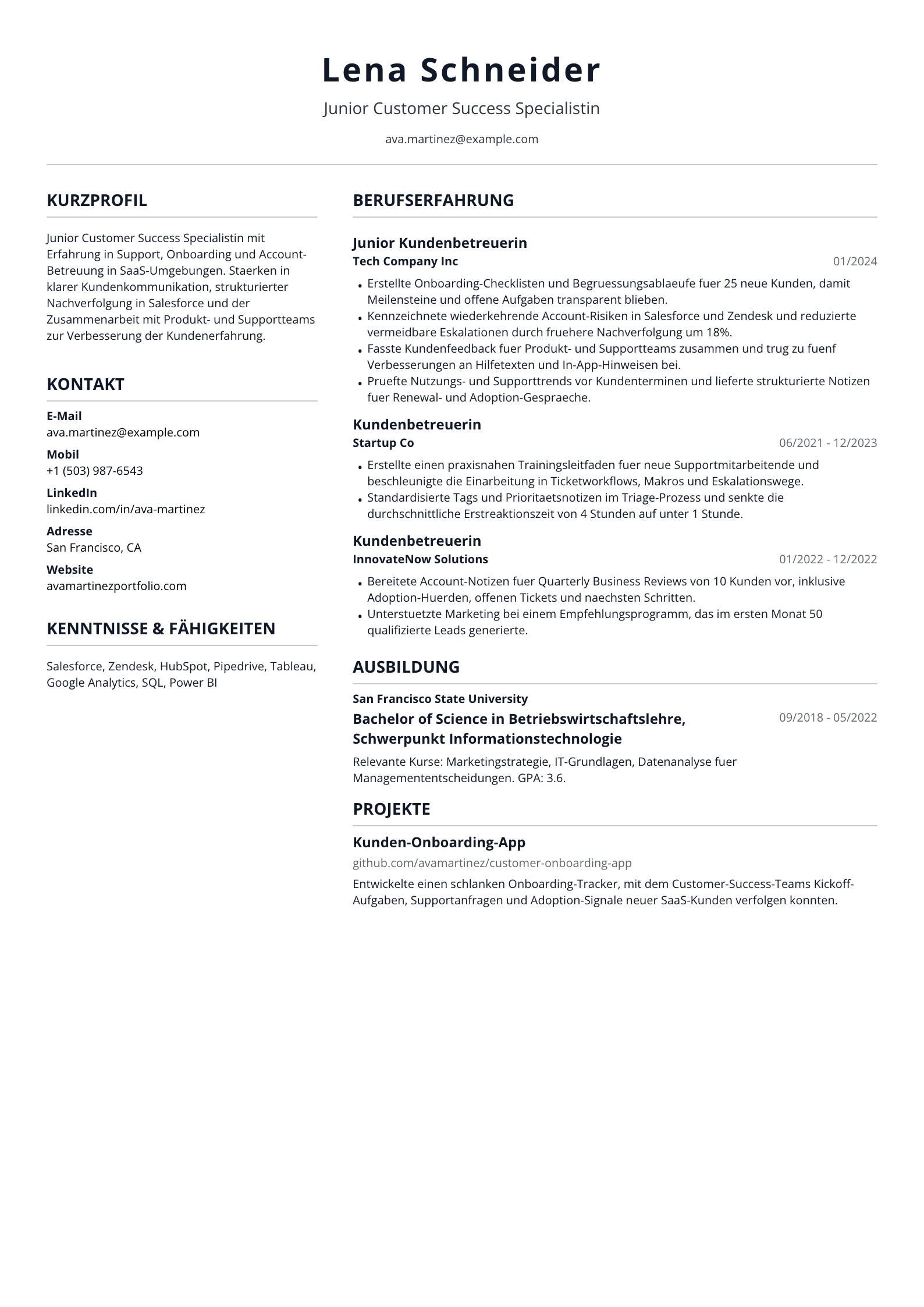 Junior Customer Success Managerin