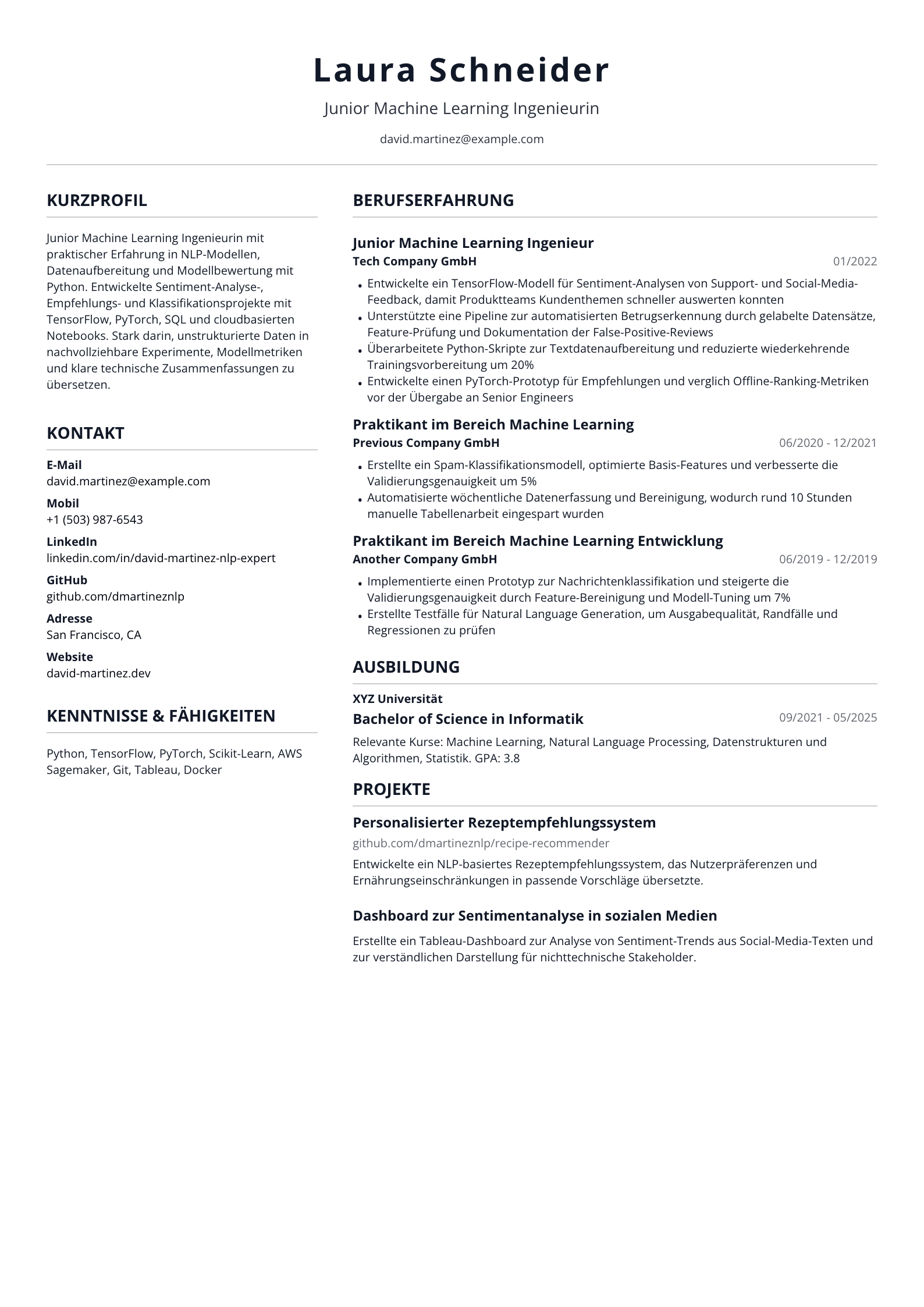 Junior Machine Learning Ingenieurin