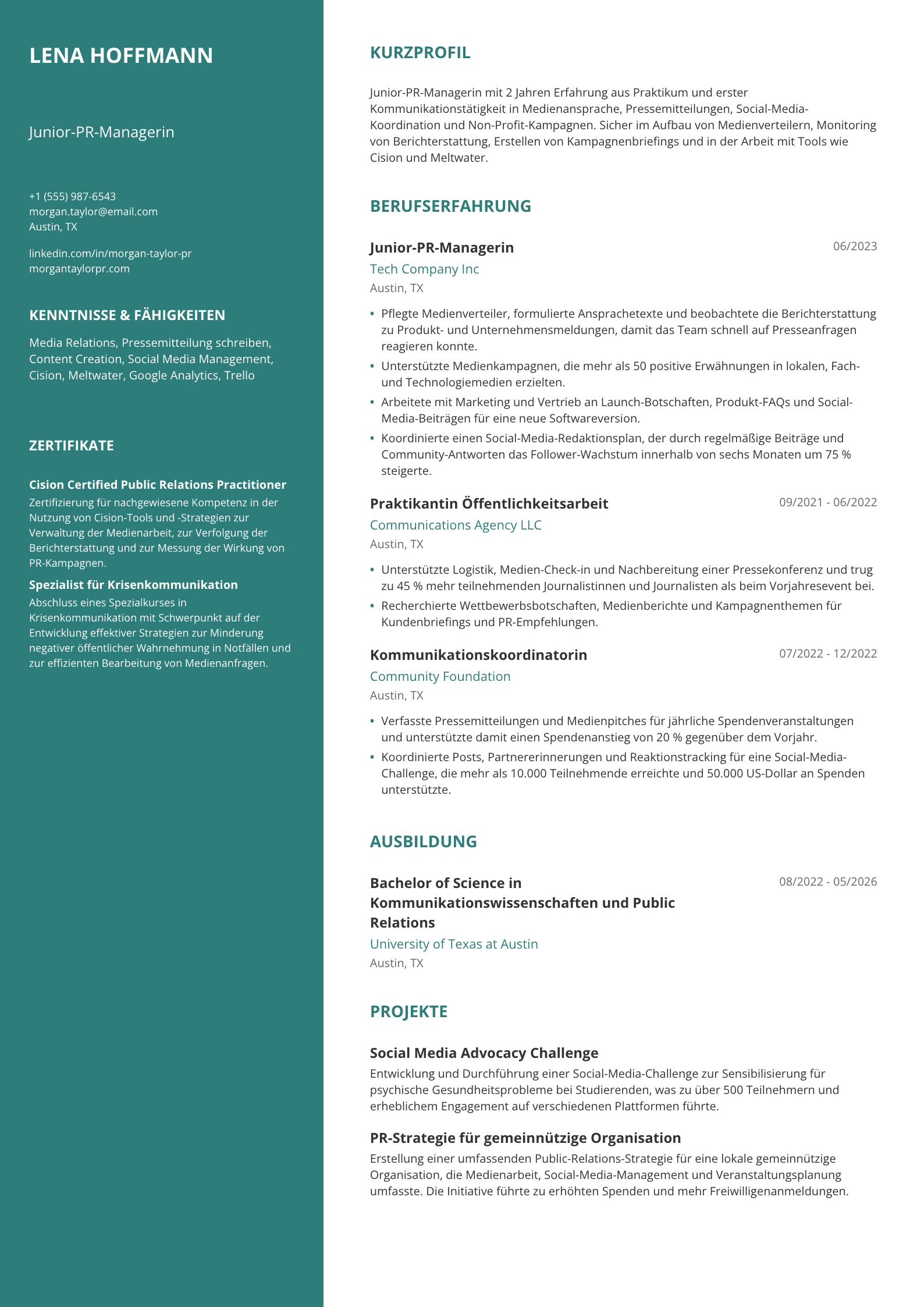 Junior-PR-Managerin