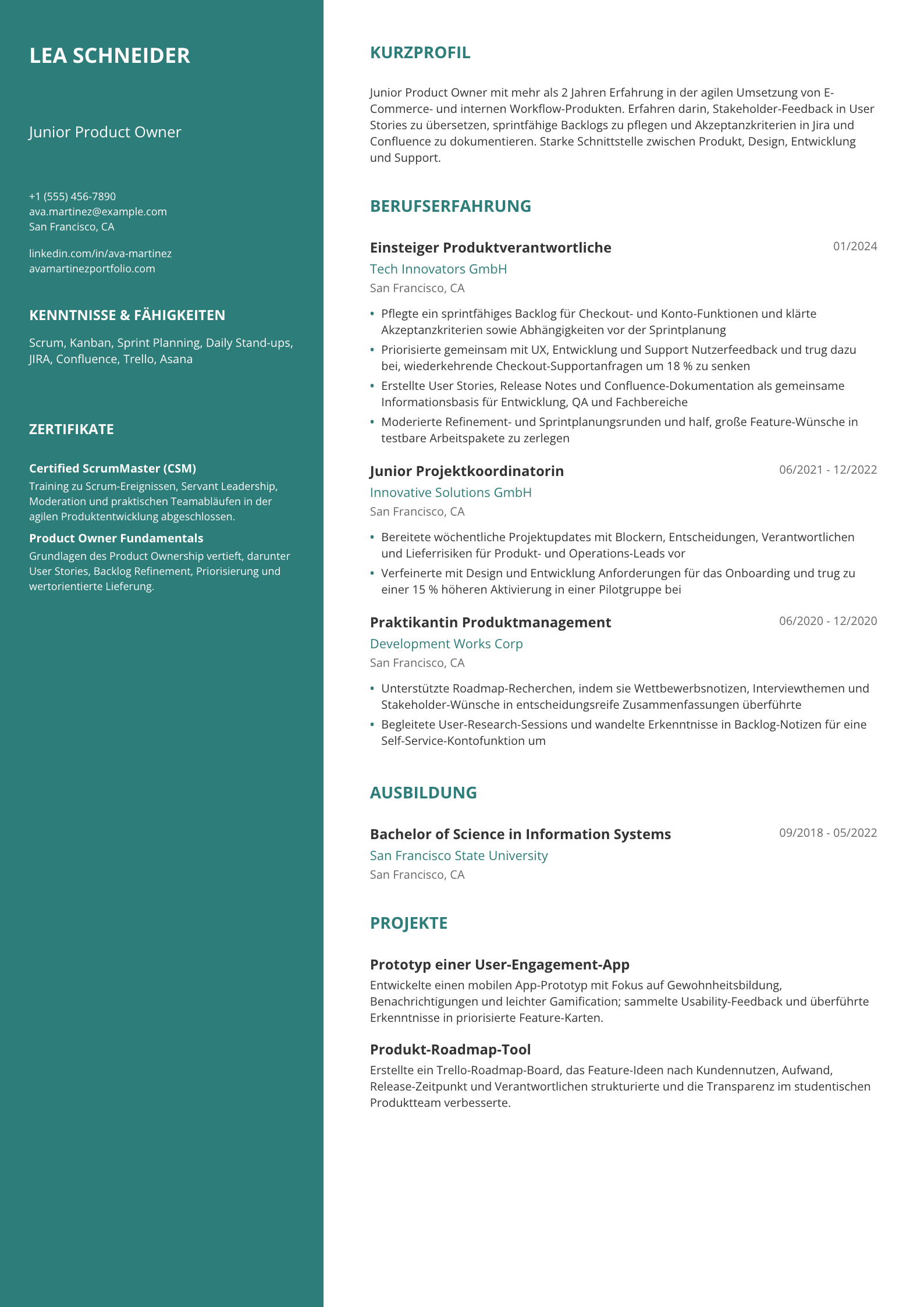 Junior Product Owner