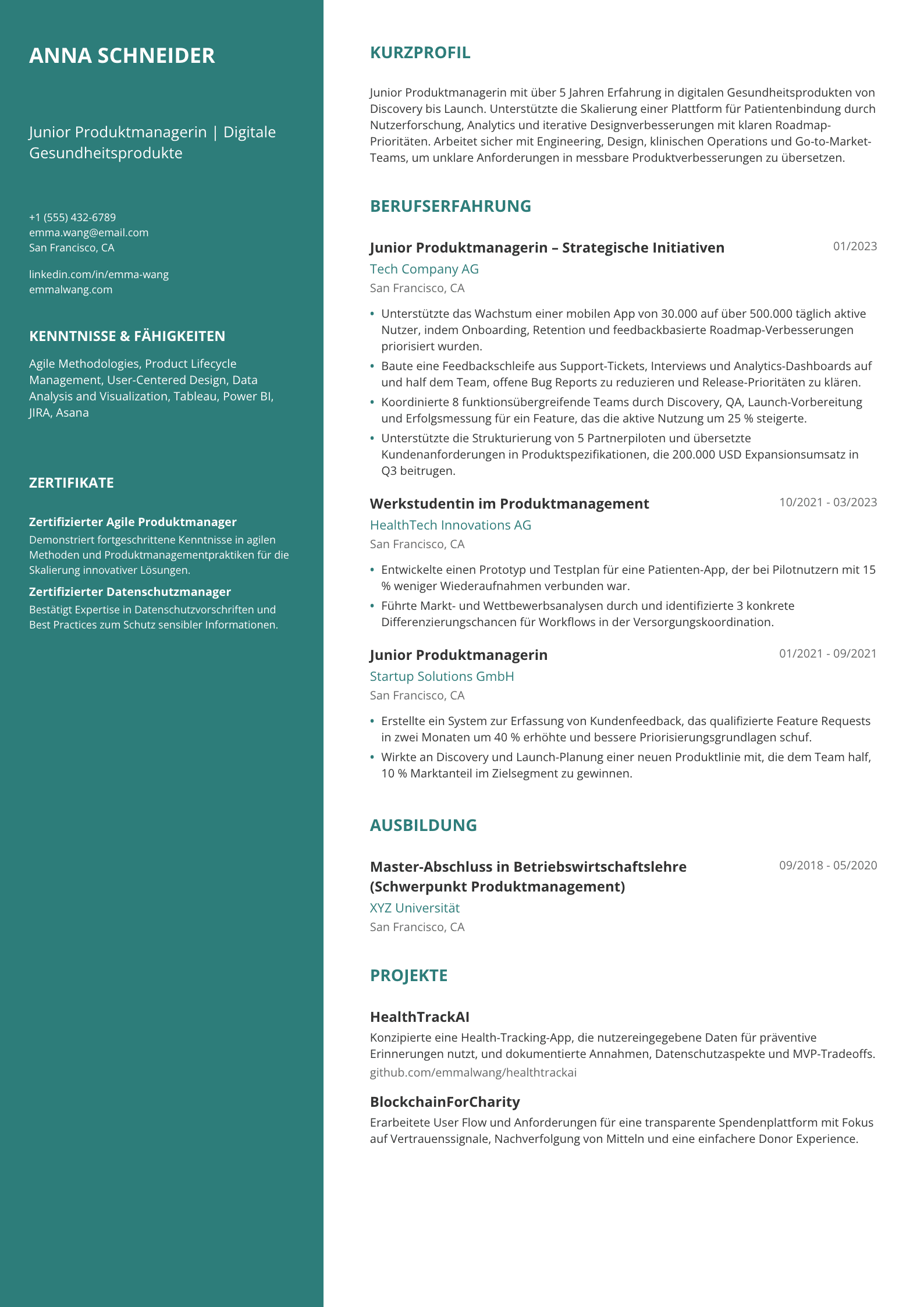 Junior Produktmanagerin