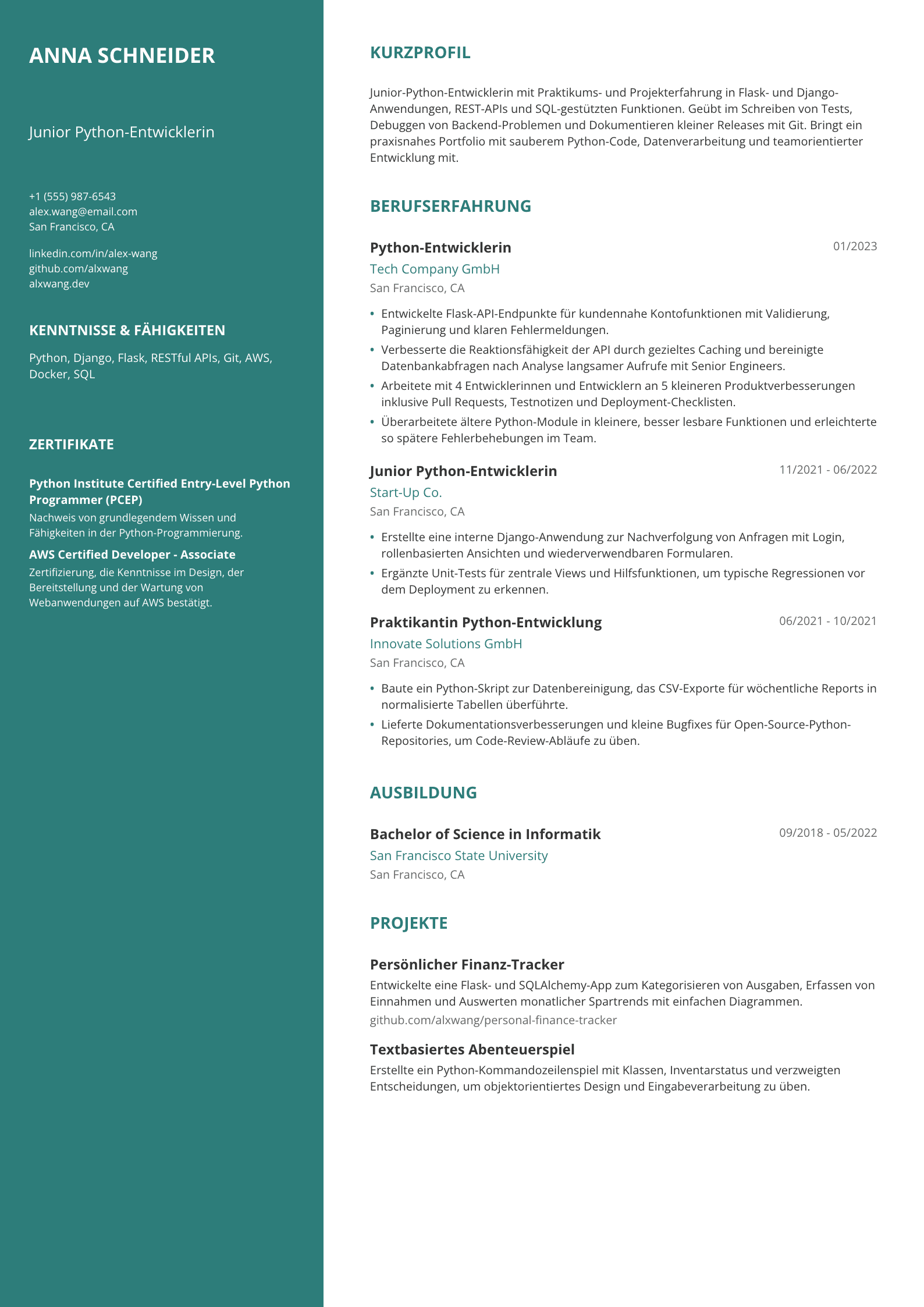 Junior Python-Entwicklerin
