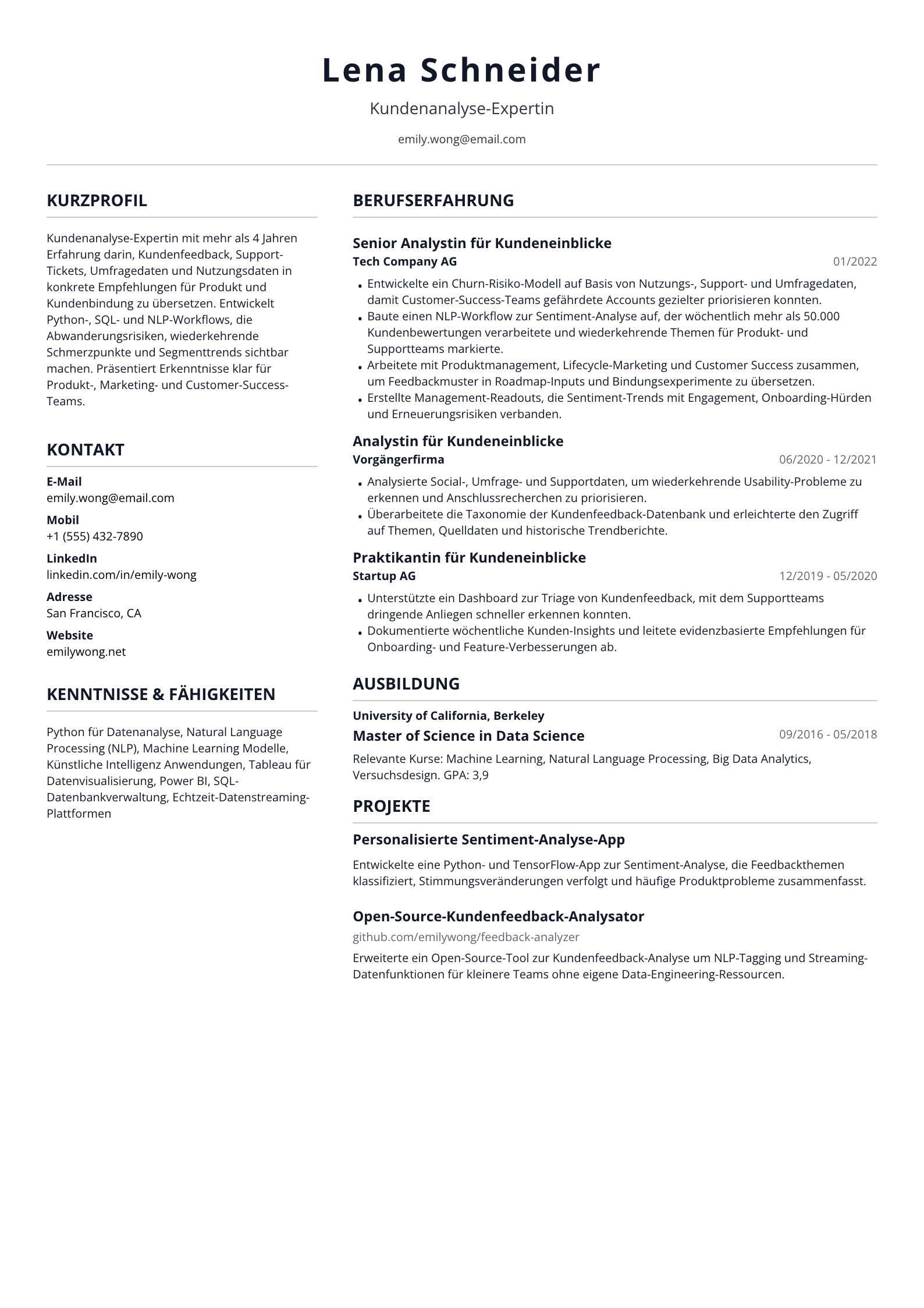 Kundenanalyse-Expertin