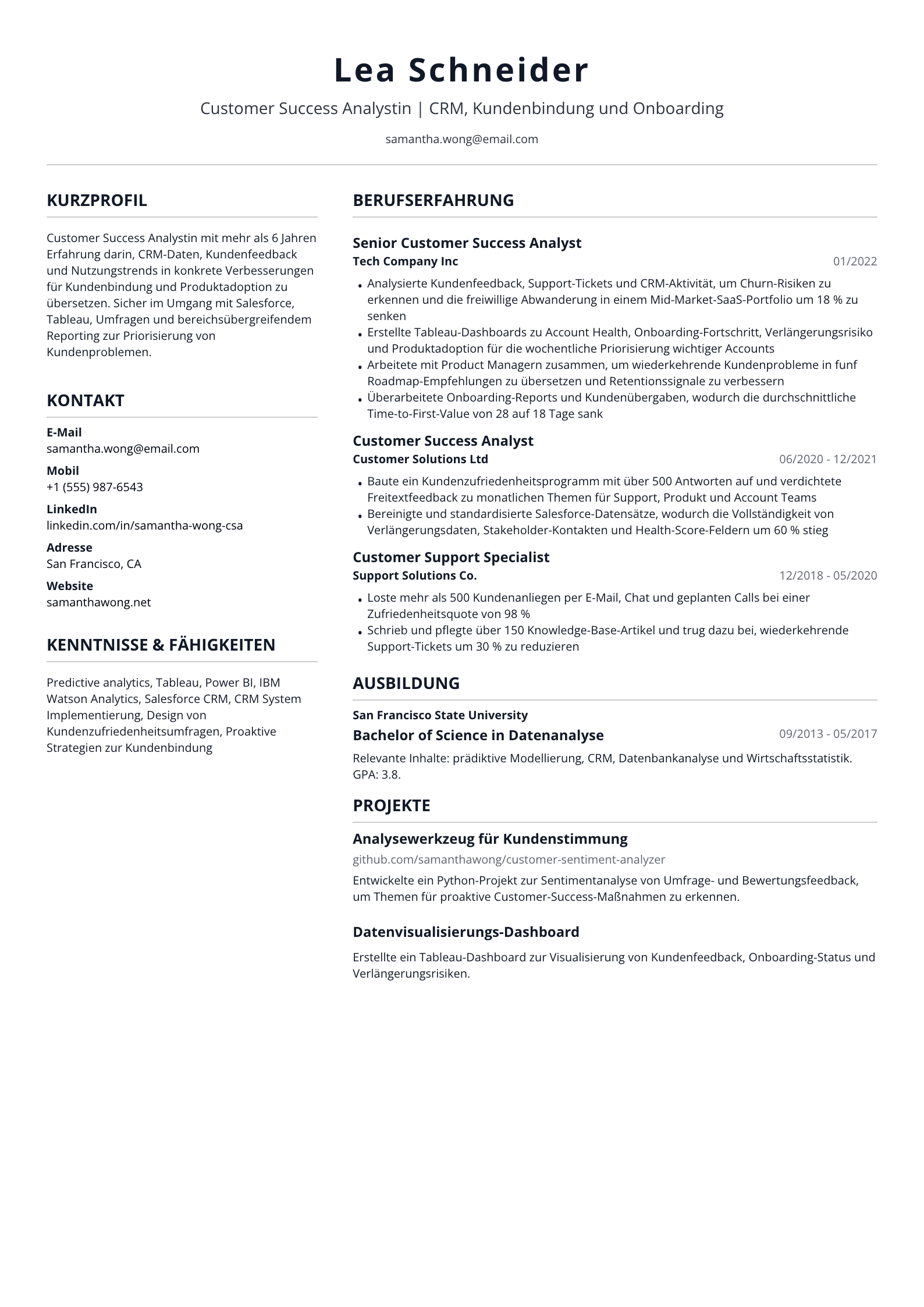 Customer Success Analystin