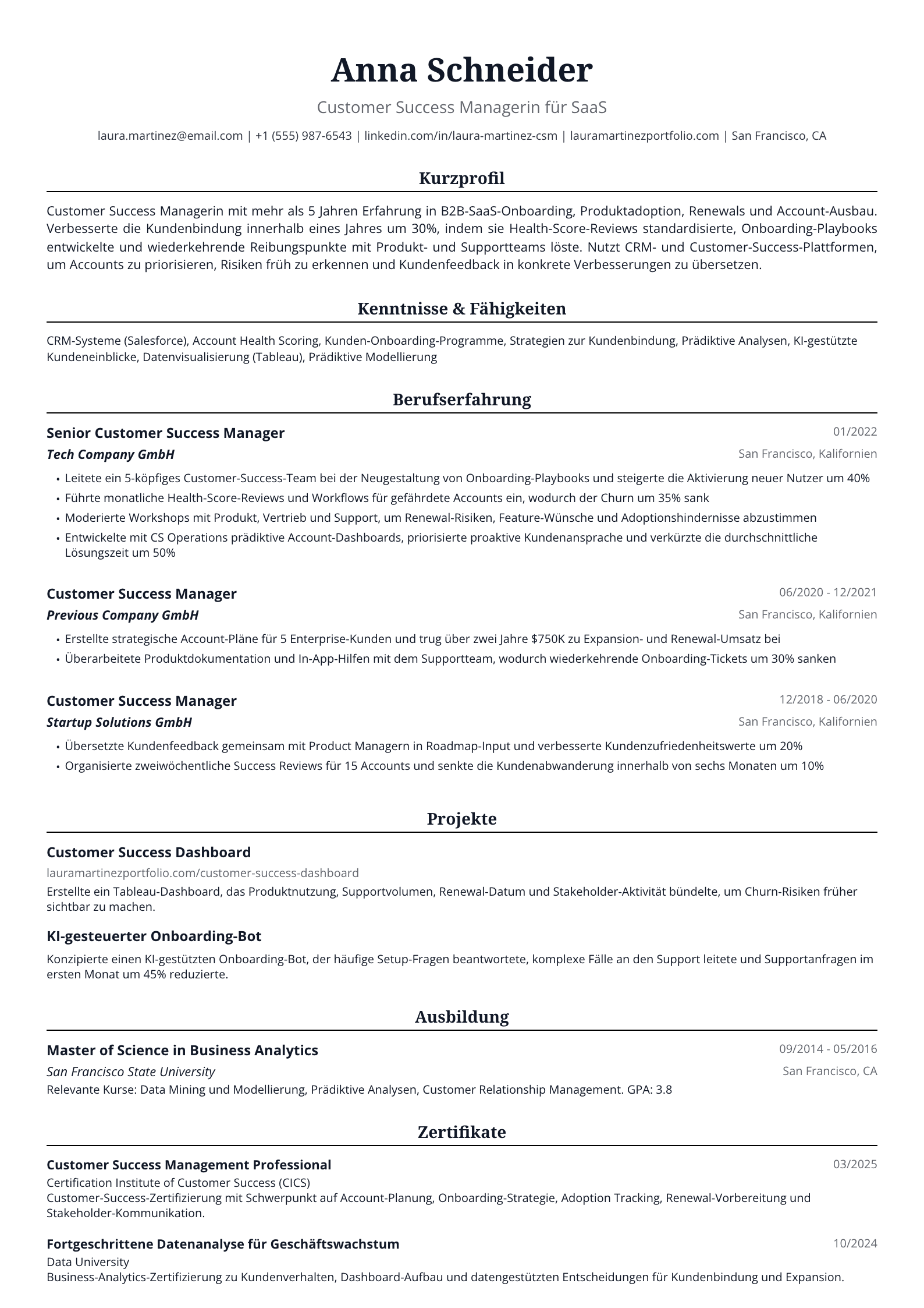 Customer Success Managerin