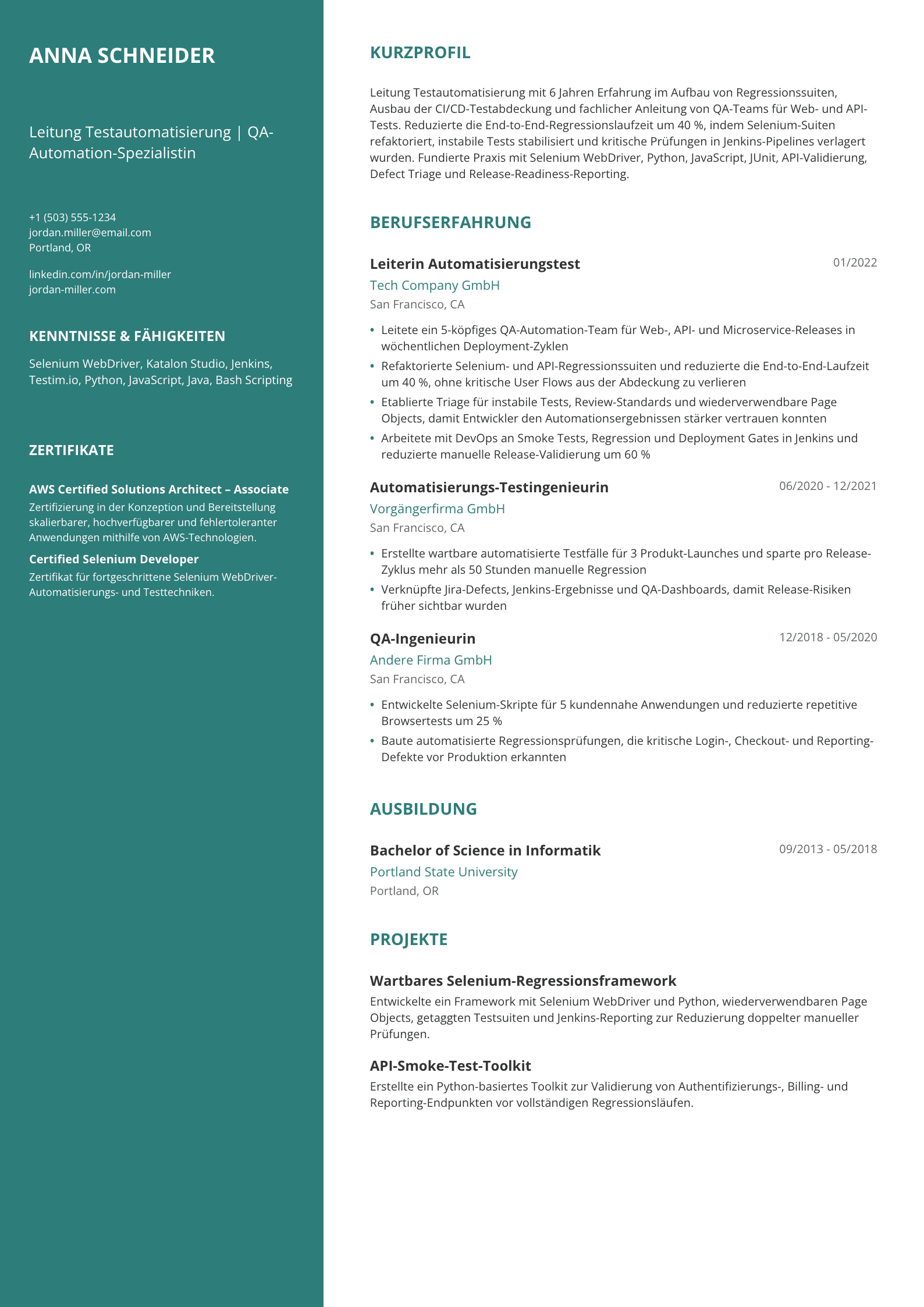 Leitung Testautomatisierung