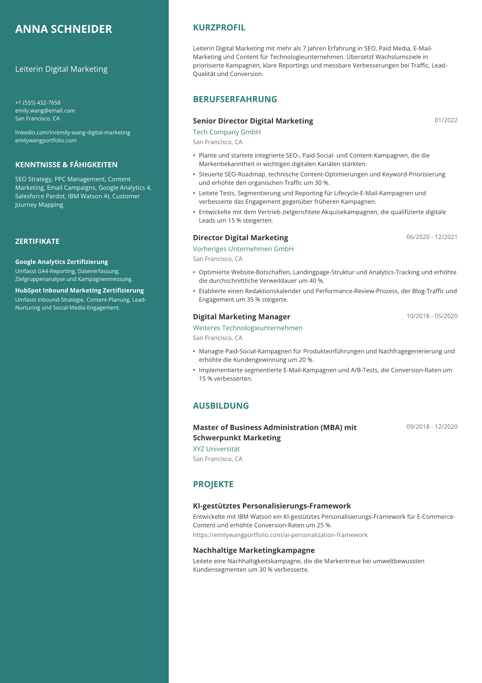 Leiterin Digital Marketing