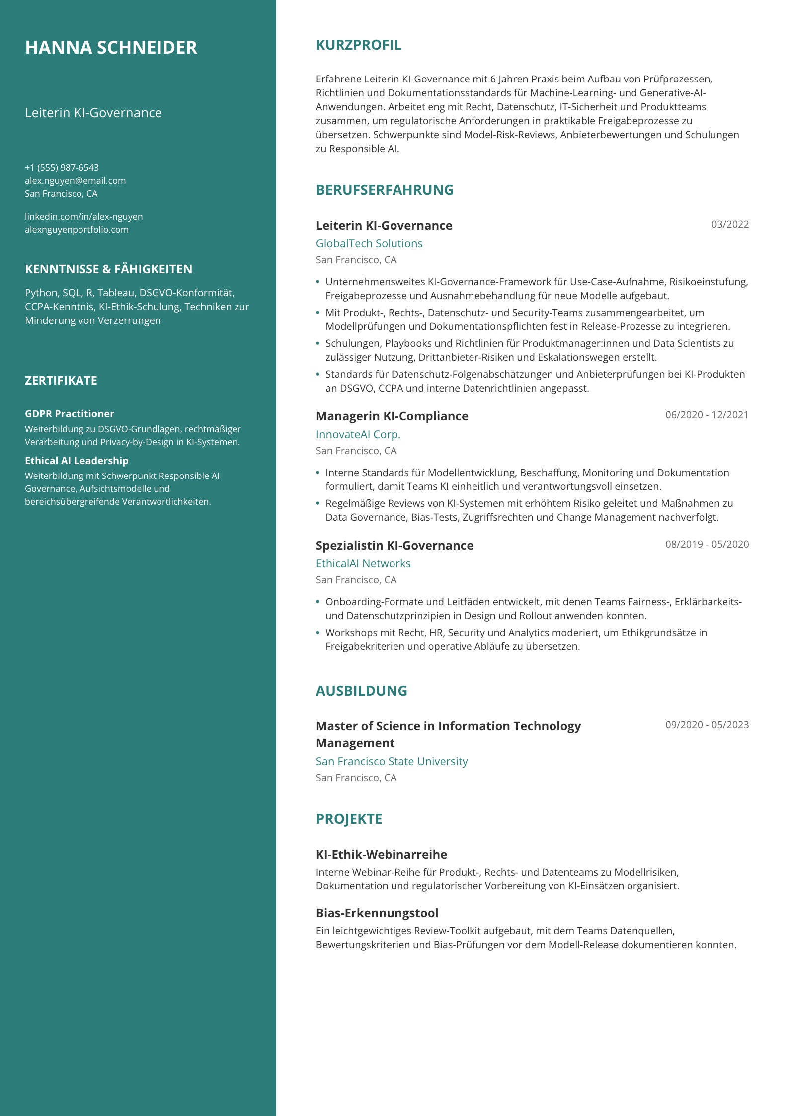 Leiterin KI-Governance