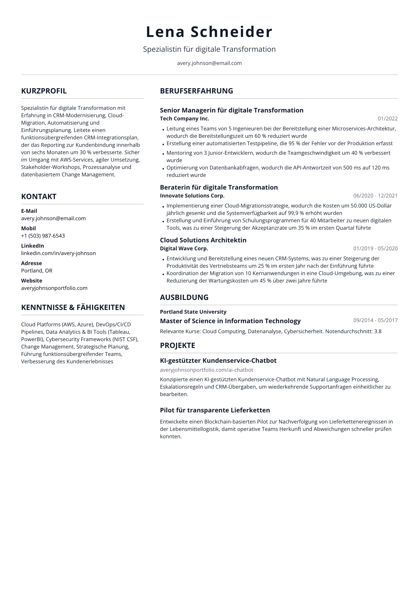 Spezialistin für digitale Transformation