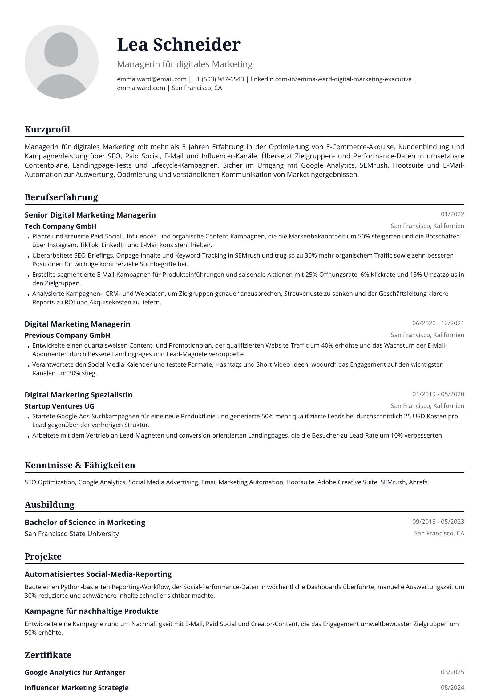 Managerin für digitales Marketing