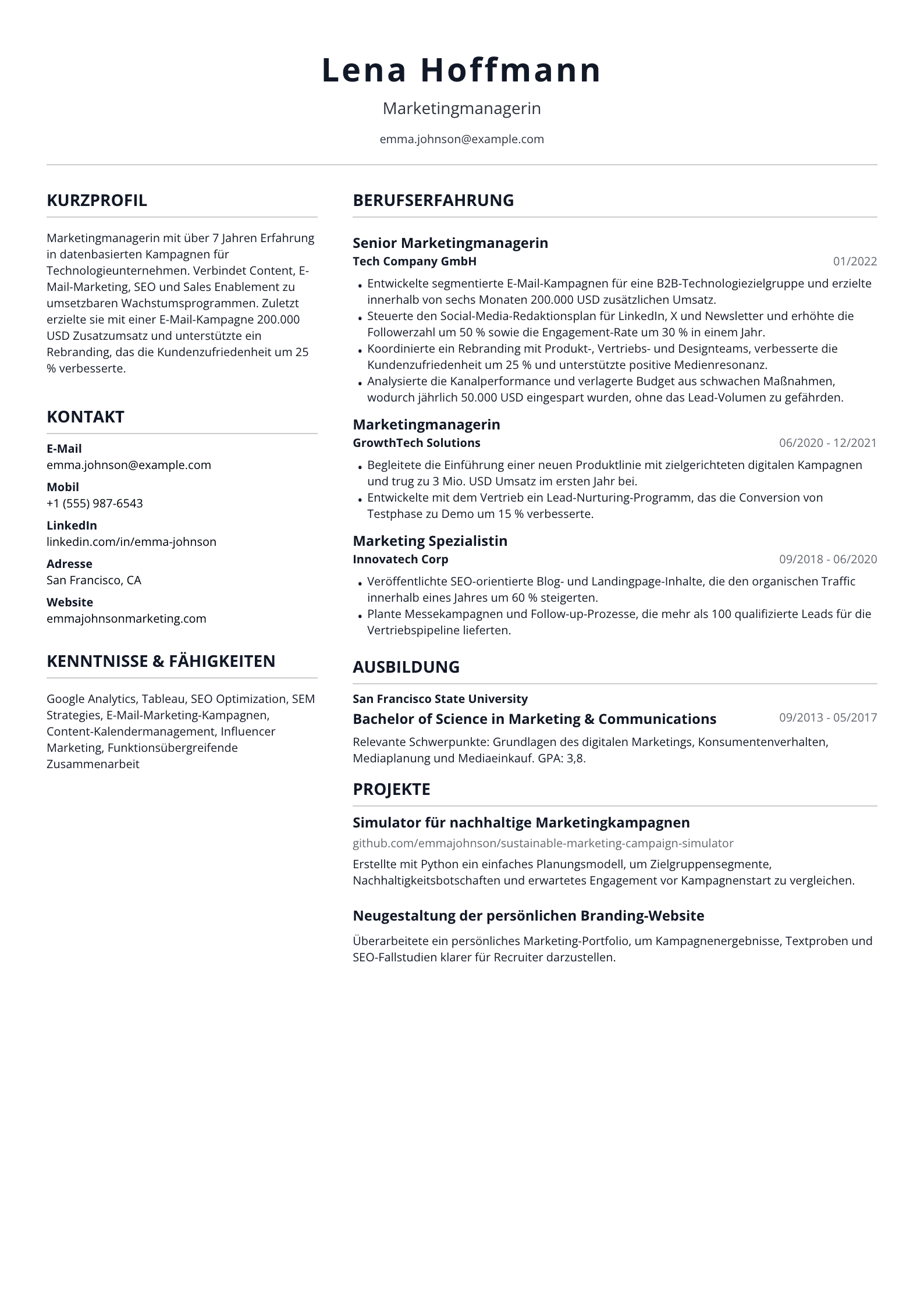 Marketingmanagerin