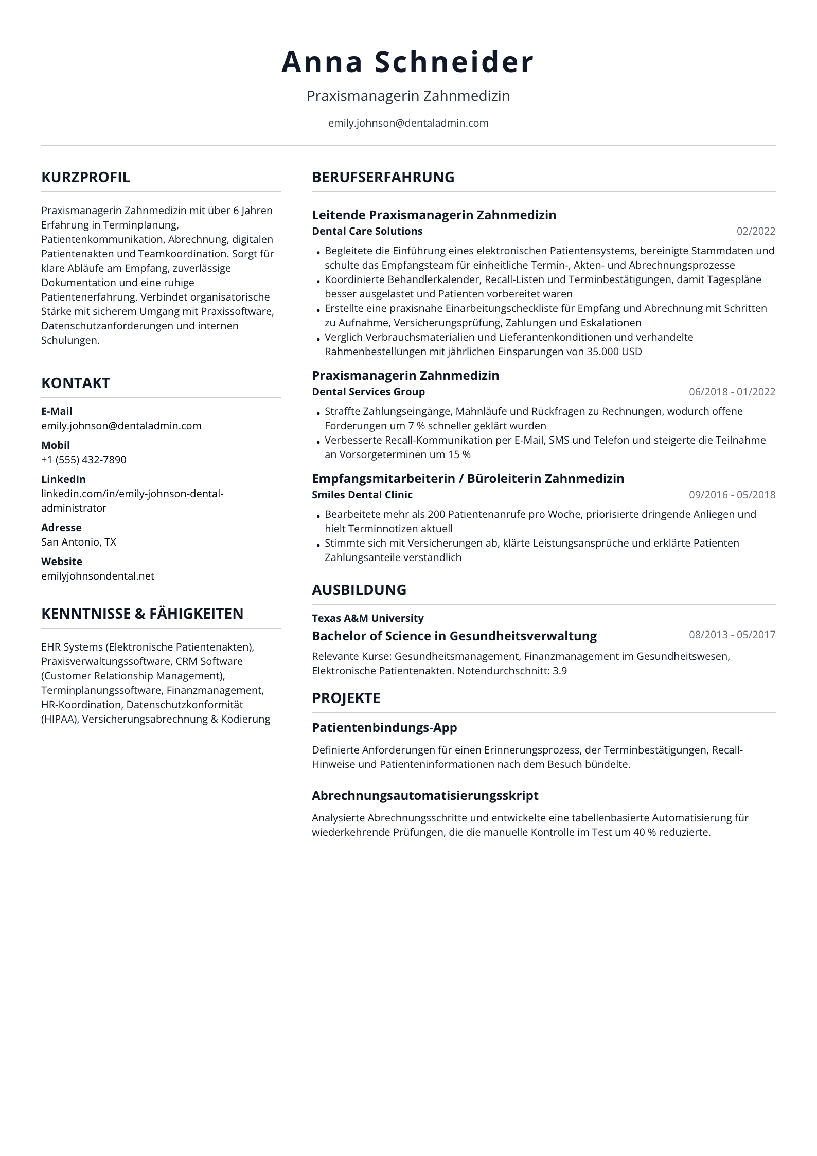 Praxismanagerin Zahnmedizin