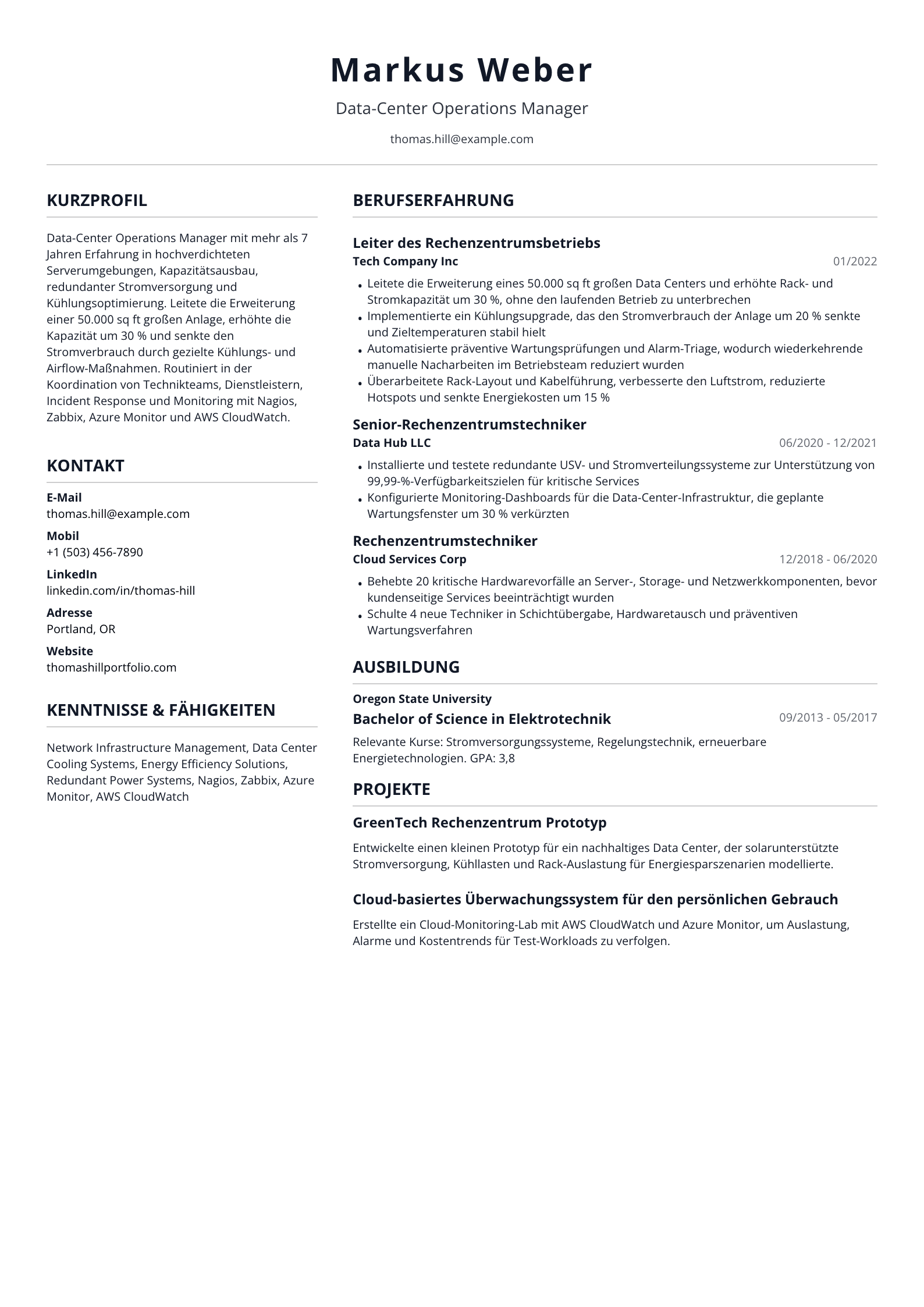 Data-Center Operations Manager