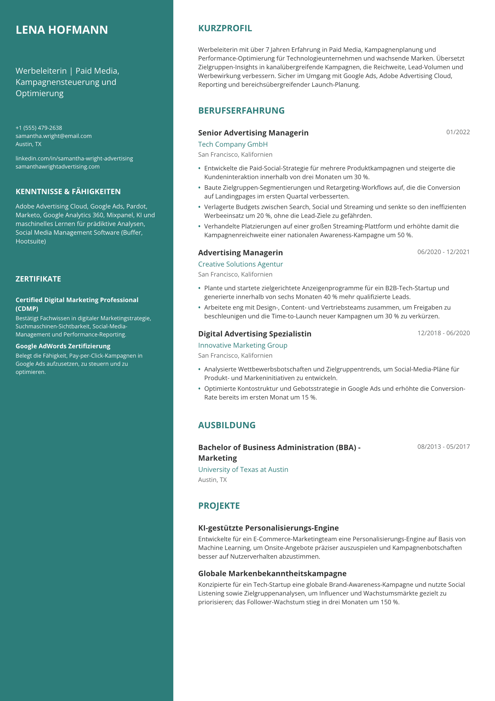 Werbeleiterin