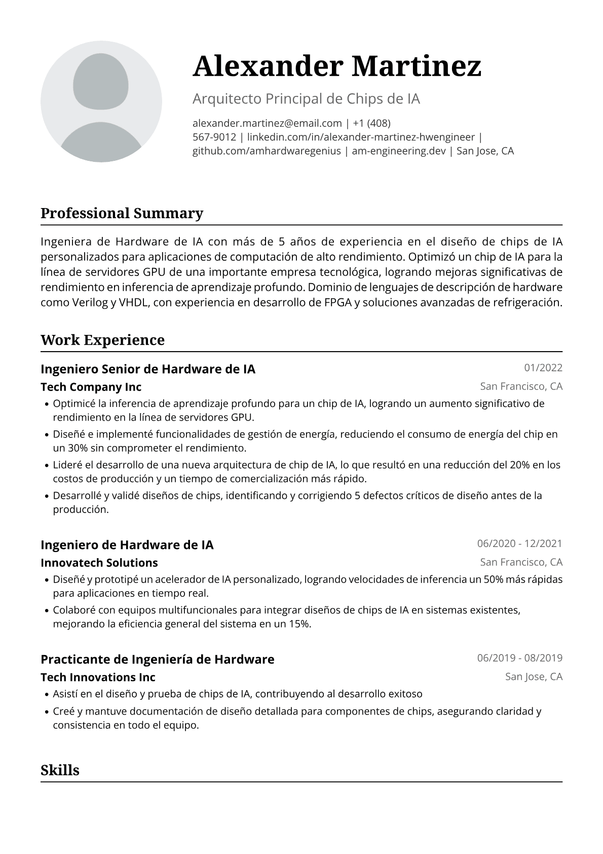 Ingeniera de hardware de IA