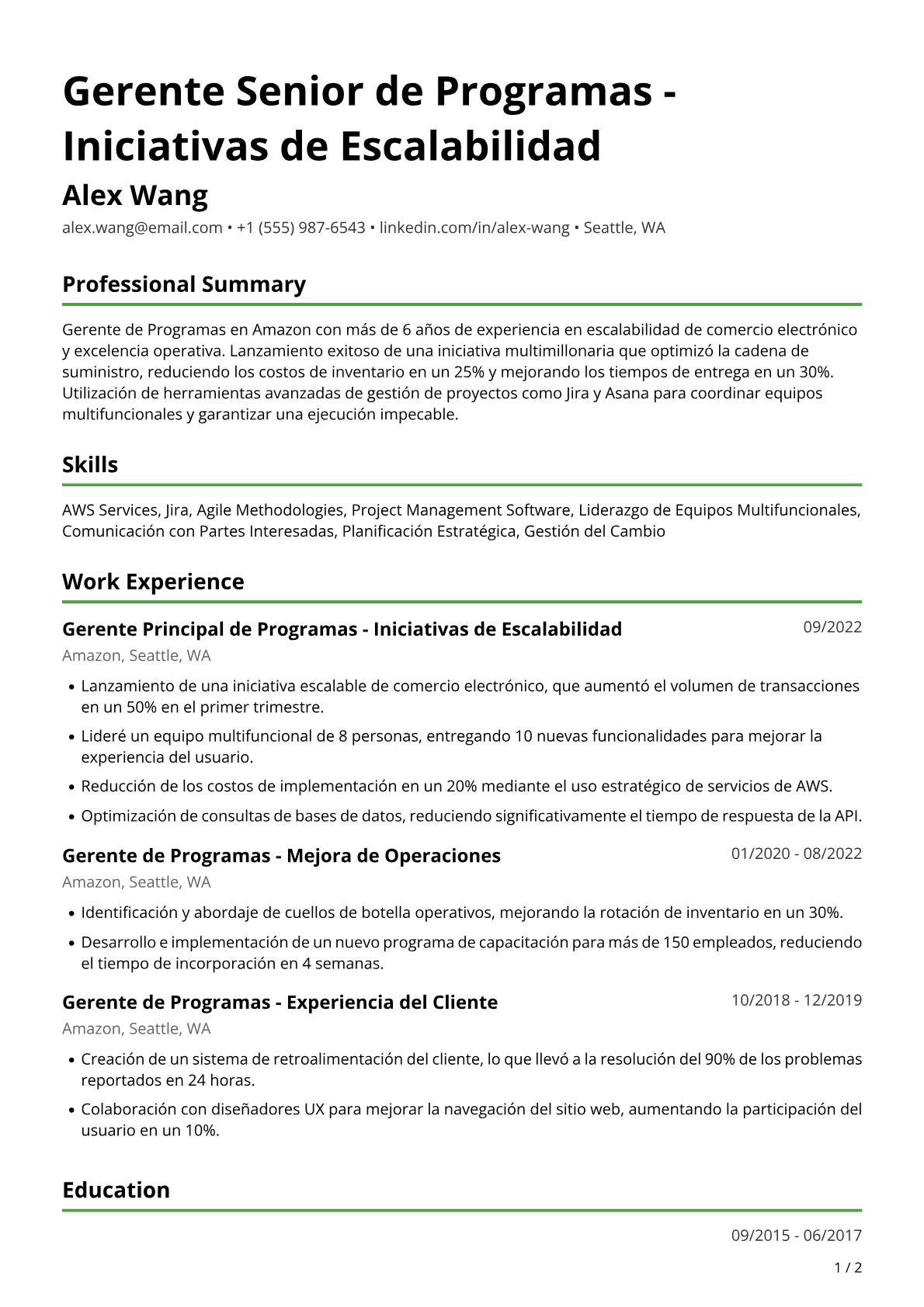 Gerente de Programas de Amazon
