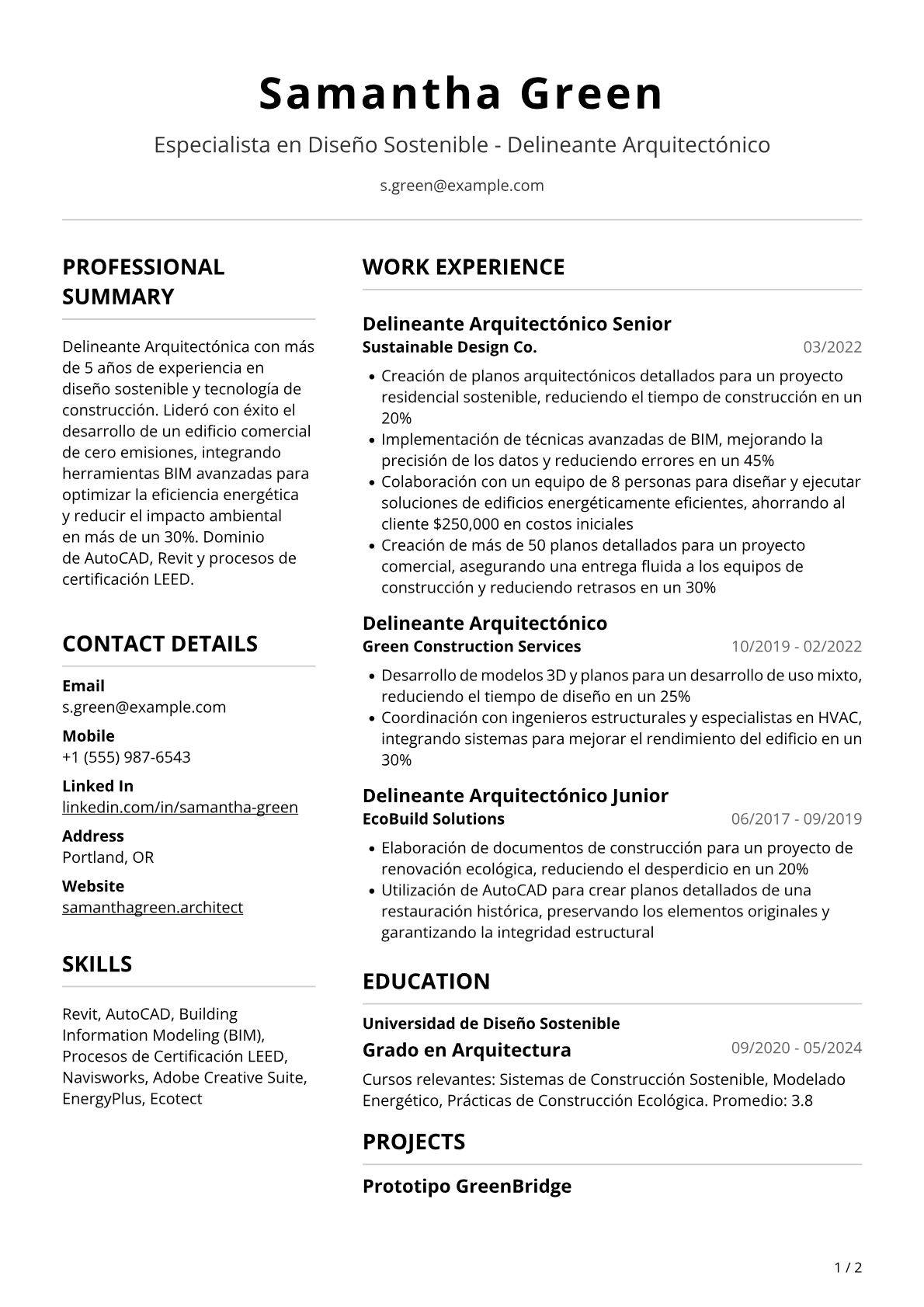 Delineante de Arquitectura