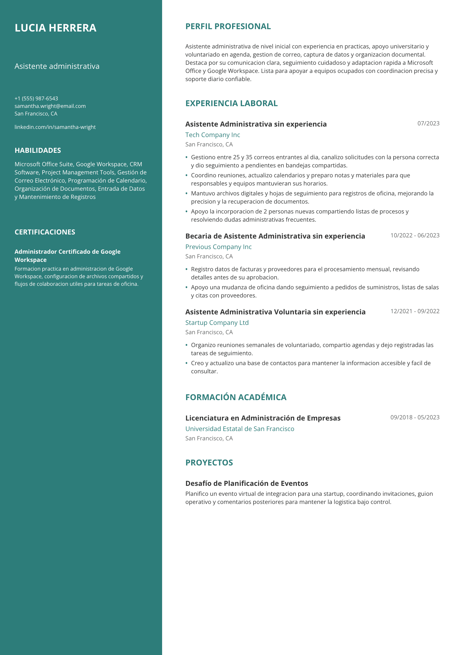 Asistente administrativa
